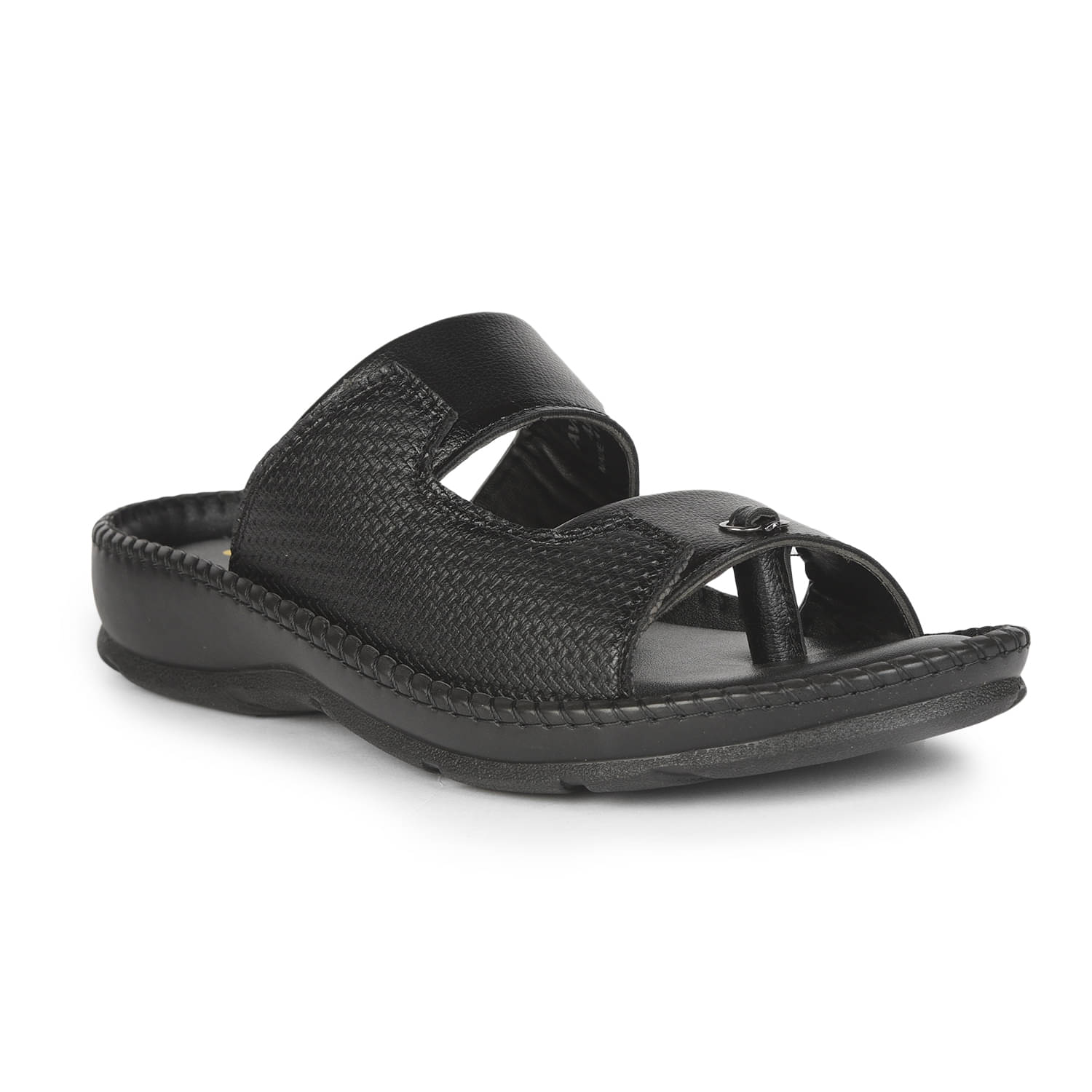     			Liberty Black Men's Leather Slipper