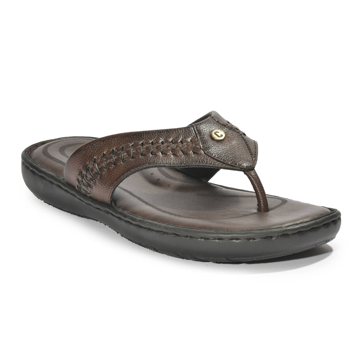     			Liberty Brown Men's Leather Slipper