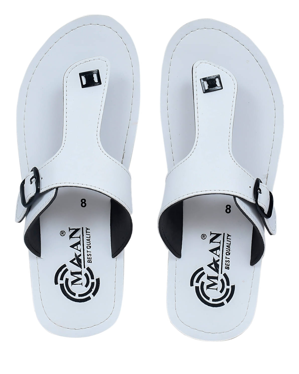     			MAAN White Men's Thong Flip Flop