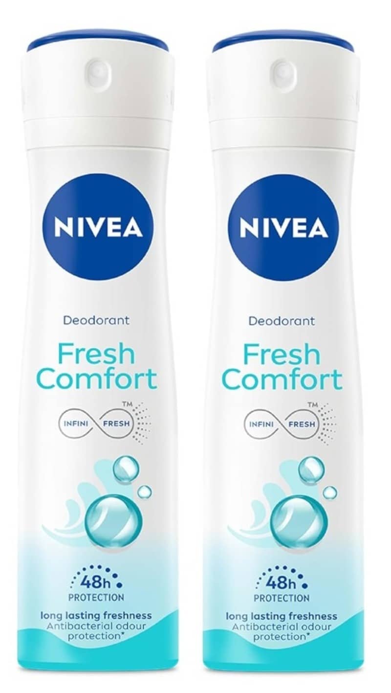 Nivea Fresh Comfort Deodorant ,150 ml each Deodorant Spray for Men,Women,Unisex 300 ml ( Pack of 2 )