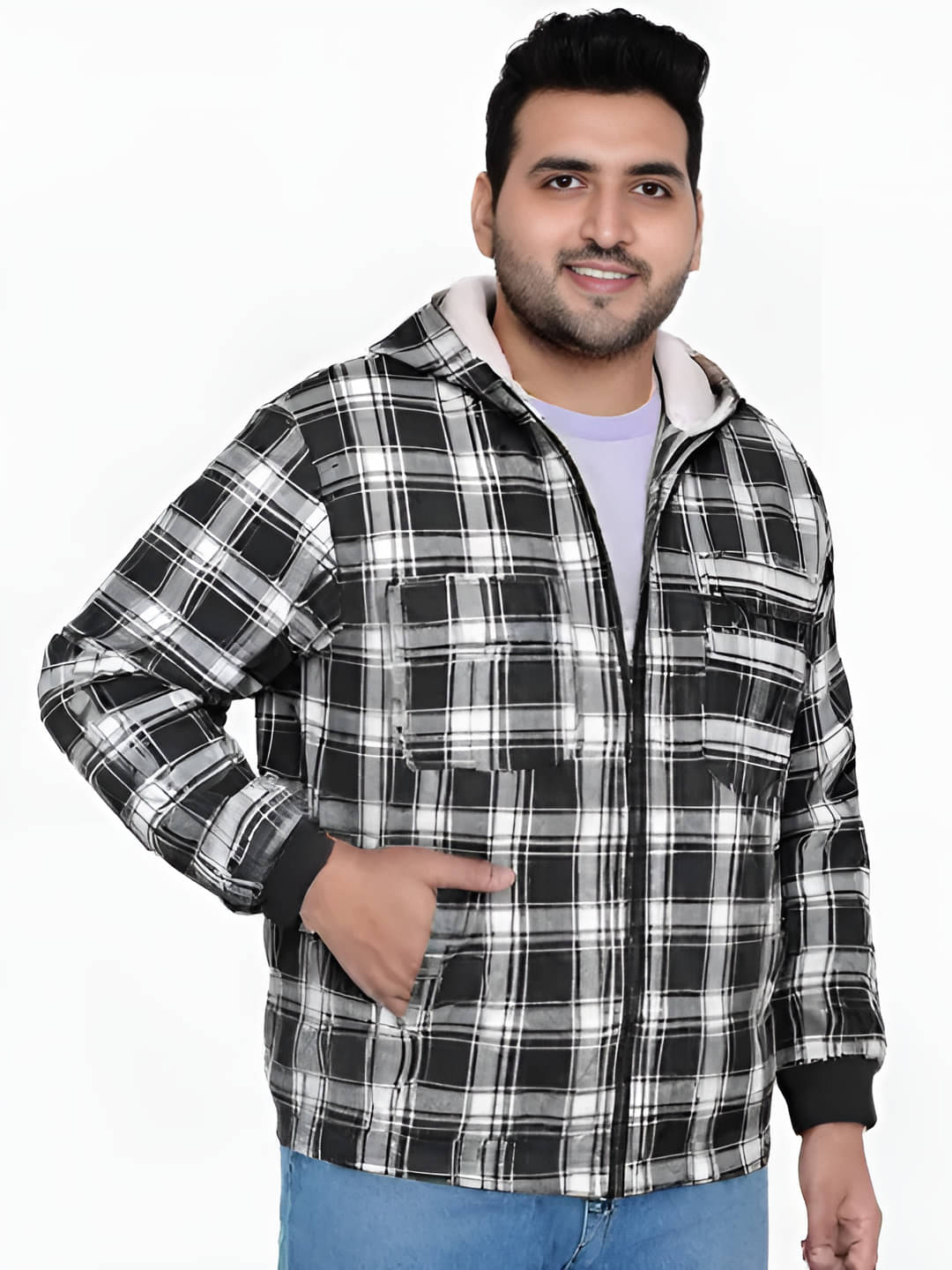     			PLUS PARADISE Cotton Men's Casual Jacket - Black ( Pack of 1 )