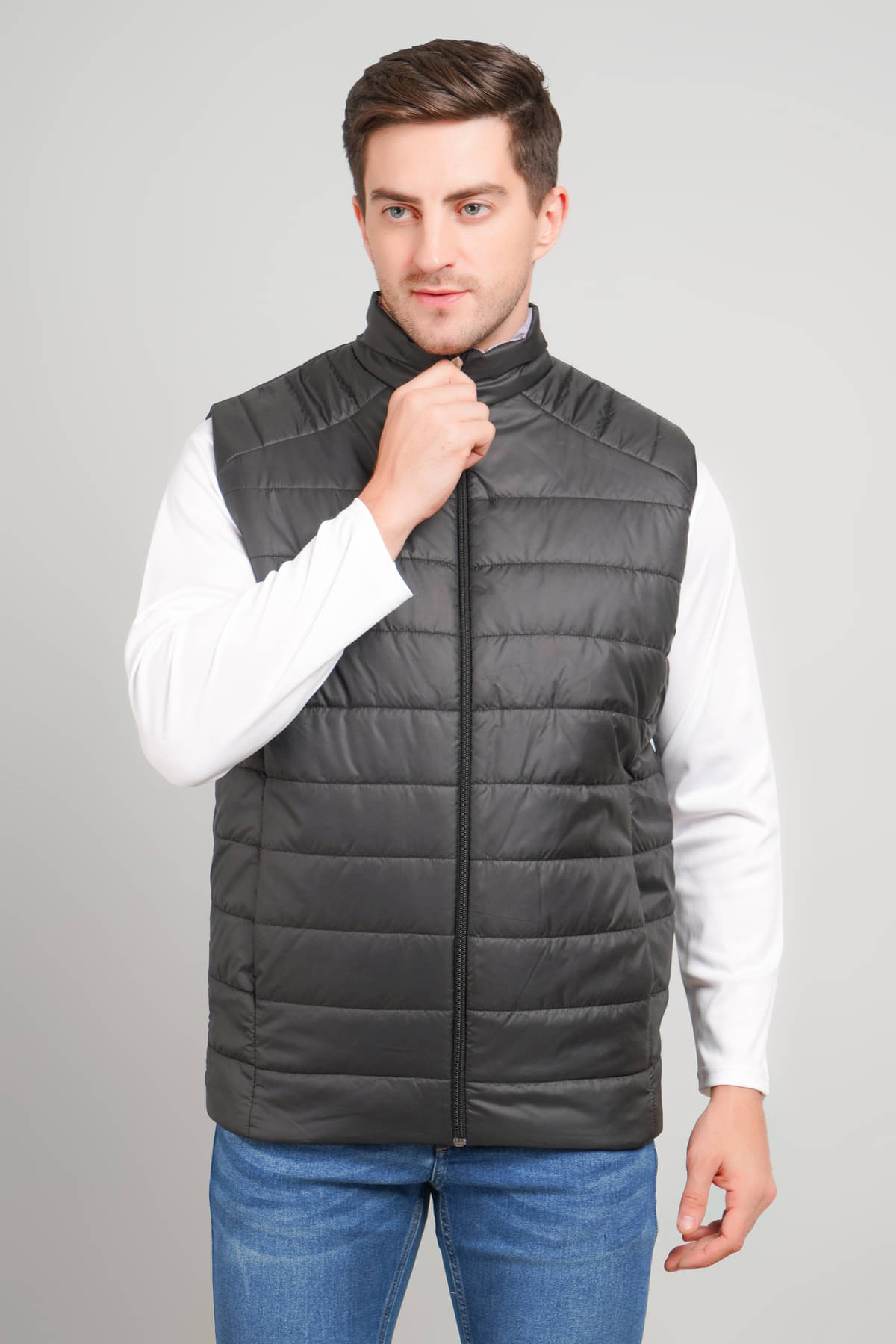     			PLUS PARADISE Polyester Men's Quilted & Bomber Jacket - Black ( Pack of 1 )