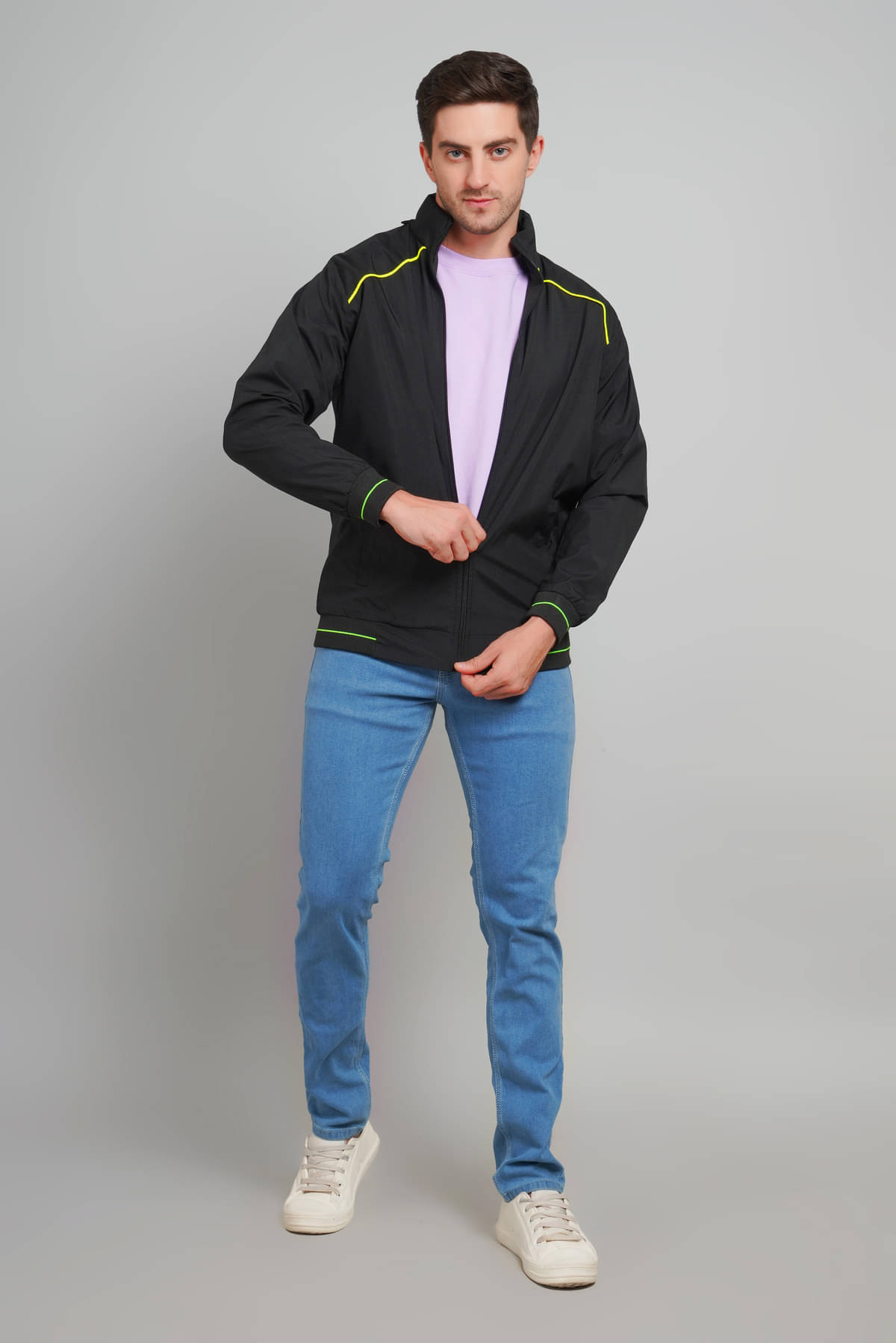 PLUS PARADISE Polyester Men's Casual Jacket - Black ( Pack of 1 ) PLUS PARADISE Polyester Men's Casual Jacket - Black ( Pack of 1 )