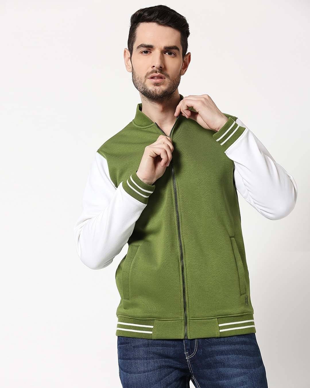     			PLUS PARADISE Polyester Men's Casual Jacket - Green ( Pack of 1 )
