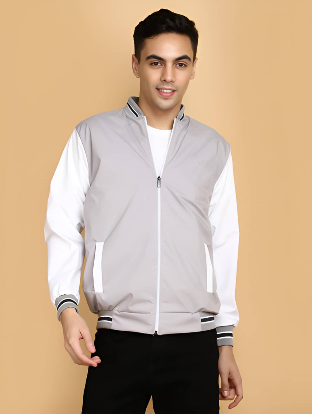 PLUS PARADISE Polyester Men's Windcheater Jacket - Grey ( Pack of 1 ) PLUS PARADISE Polyester Men's Windcheater Jacket - Grey ( Pack of 1 )