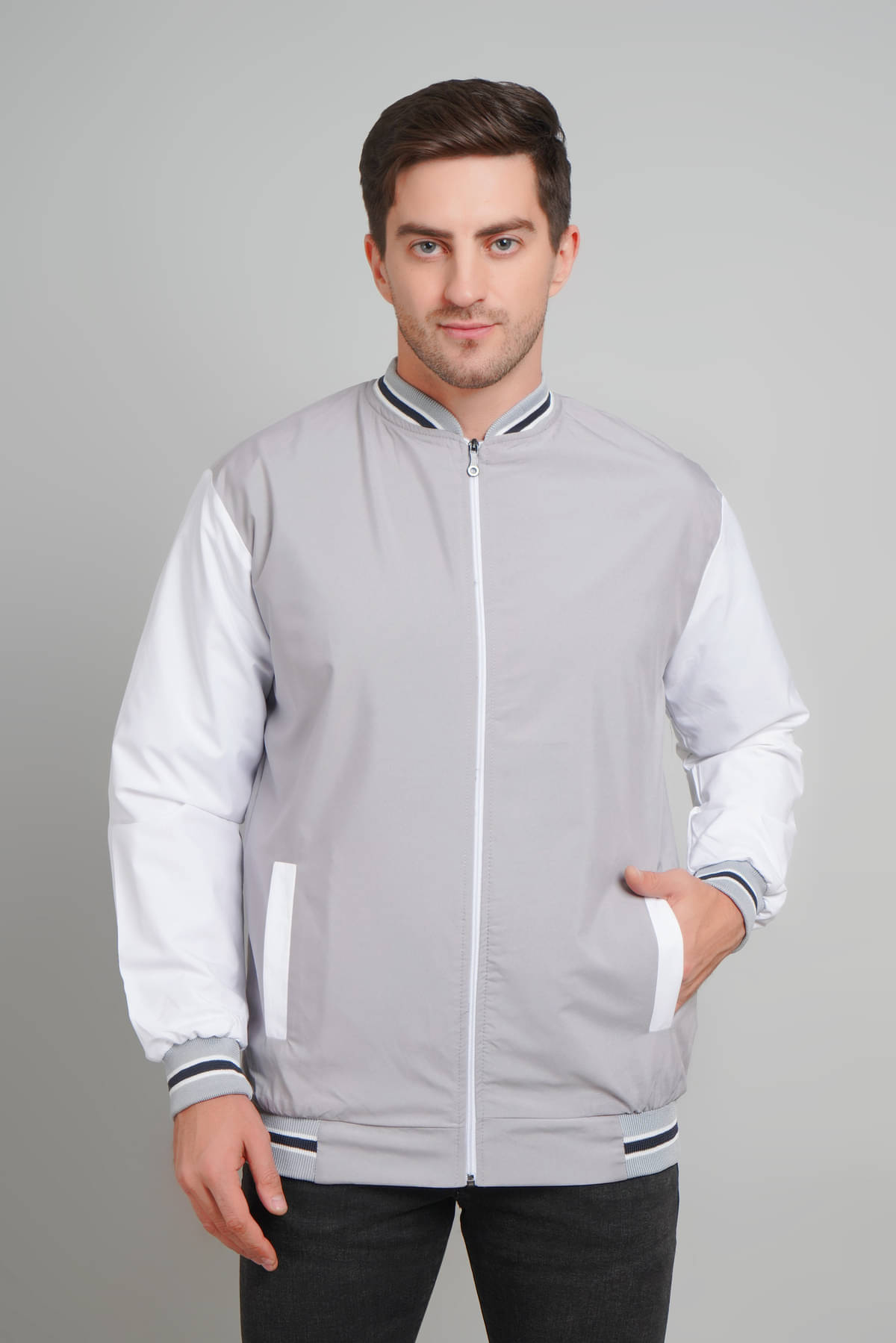     			PLUS PARADISE Polyester Men's Windcheater Jacket - Grey ( Pack of 1 )
