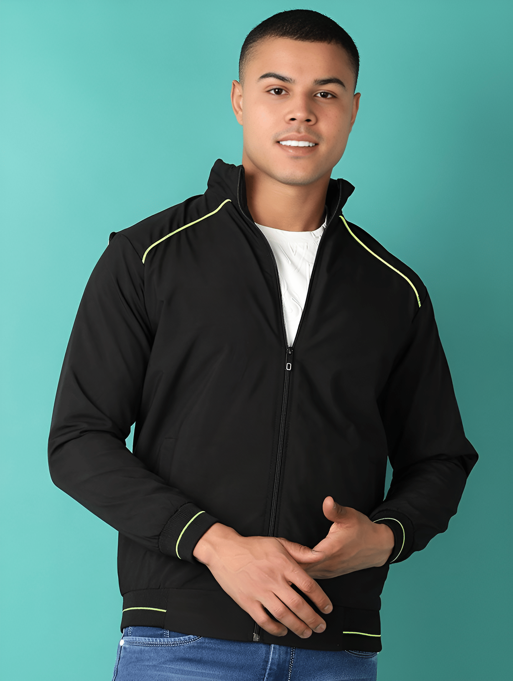    			PLUS PARADISE Polyester Men's Casual Jacket - Black ( Pack of 1 )