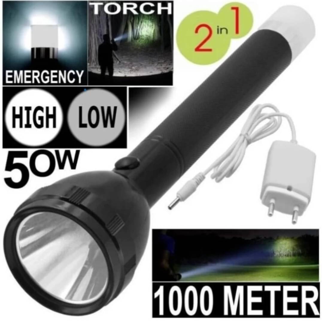 QitmirMKT 1000 meter super light - 50W Rechargeable Flashlight Torch ( Pack of 1 ) QitmirMKT 1000 meter super light - 50W Rechargeable Flashlight Torch ( Pack of 1 )