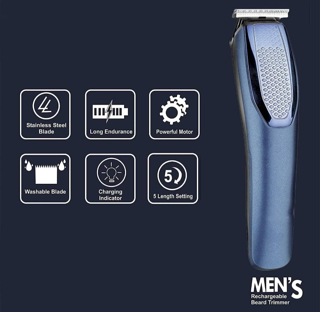     			QitmirMKT 1210 Trimmer M1210 Blue Cordless Beard With 120 minutes Runtime