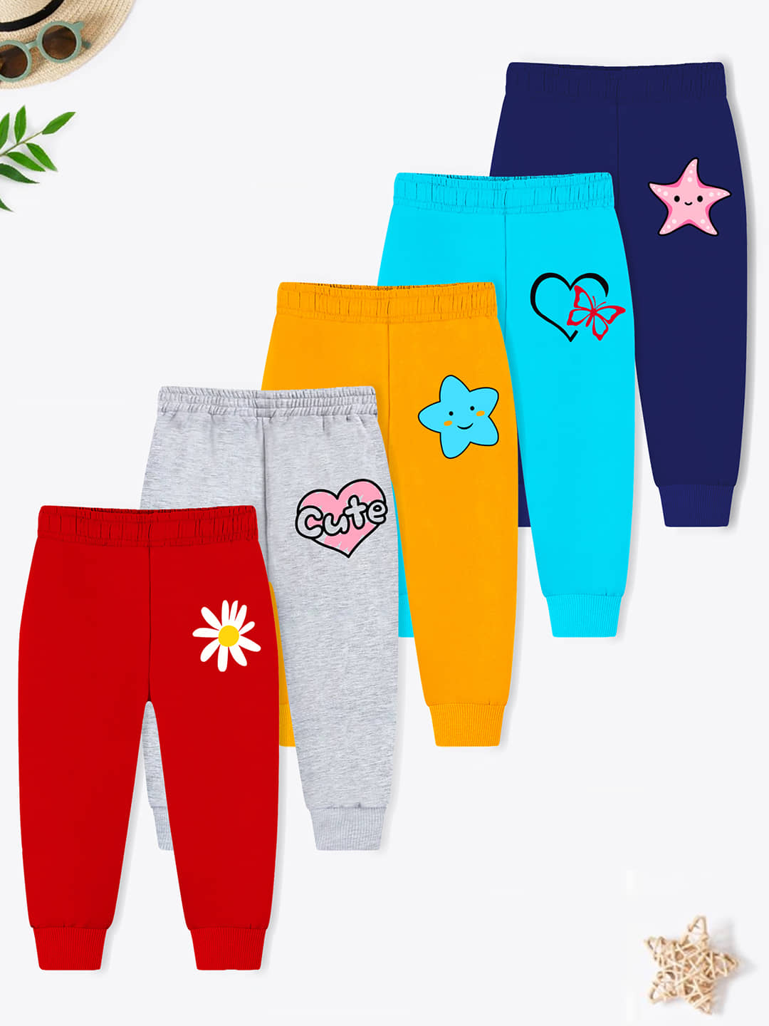 Trampoline Pack of 5 Girls Cotton Blend Pyjama ( Multicolor ) - Kurtas & Kurta Sets | Buy online on ZillyBuy