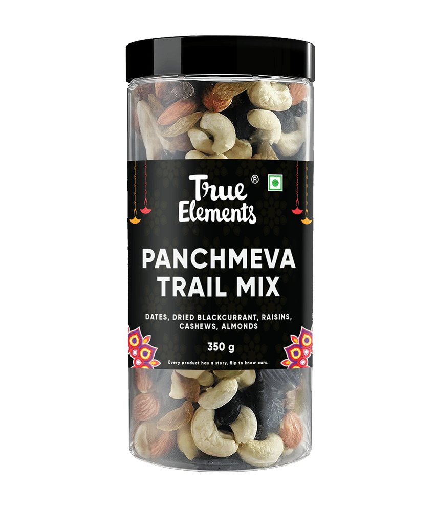    			True Elements Panchmeva Trail Mix, Mixed Dry Fruits & Nuts, Premium Dry Fruits 350g (Pack of 1)