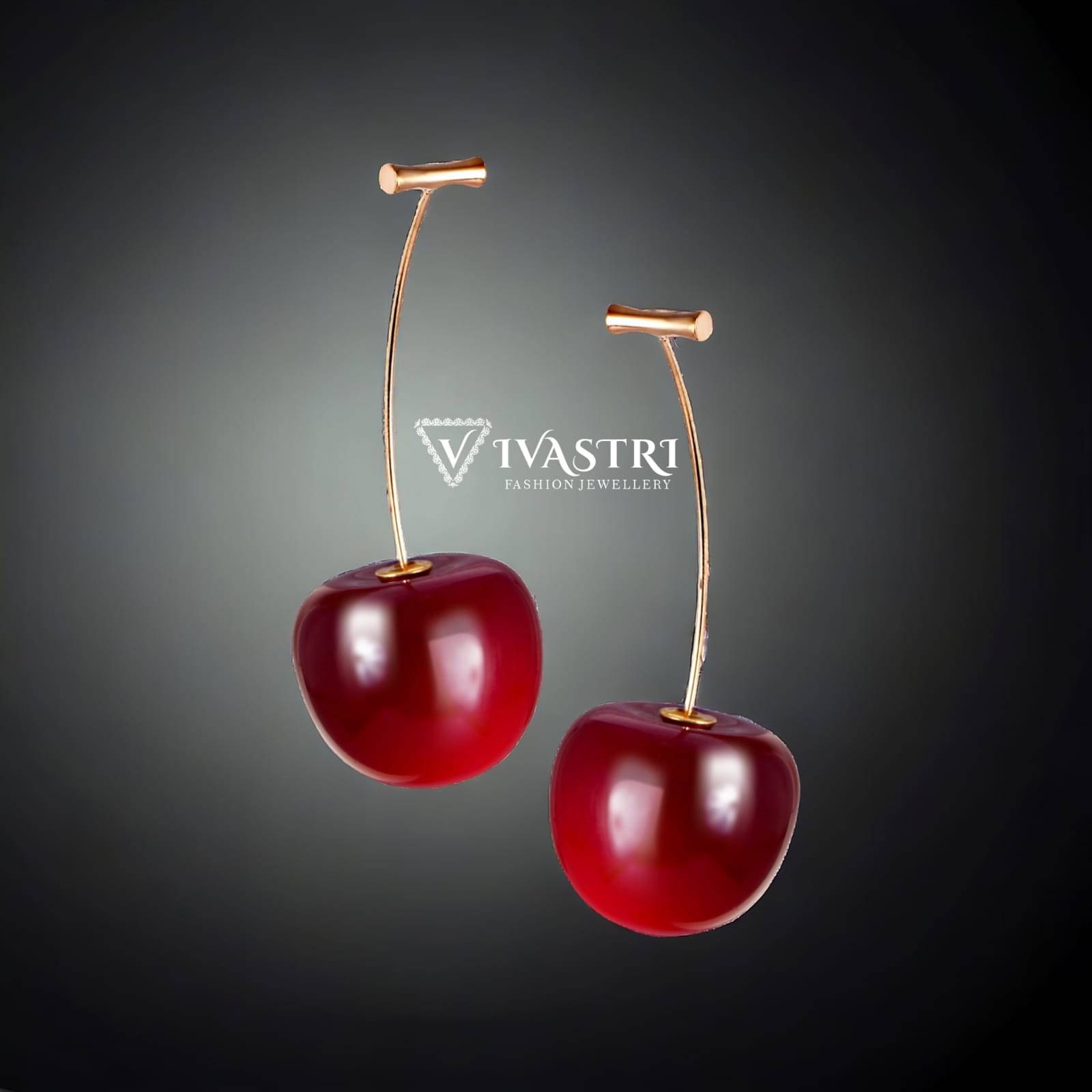     			VIVASTRI Red Drop Earrings ( Pack of 1 )