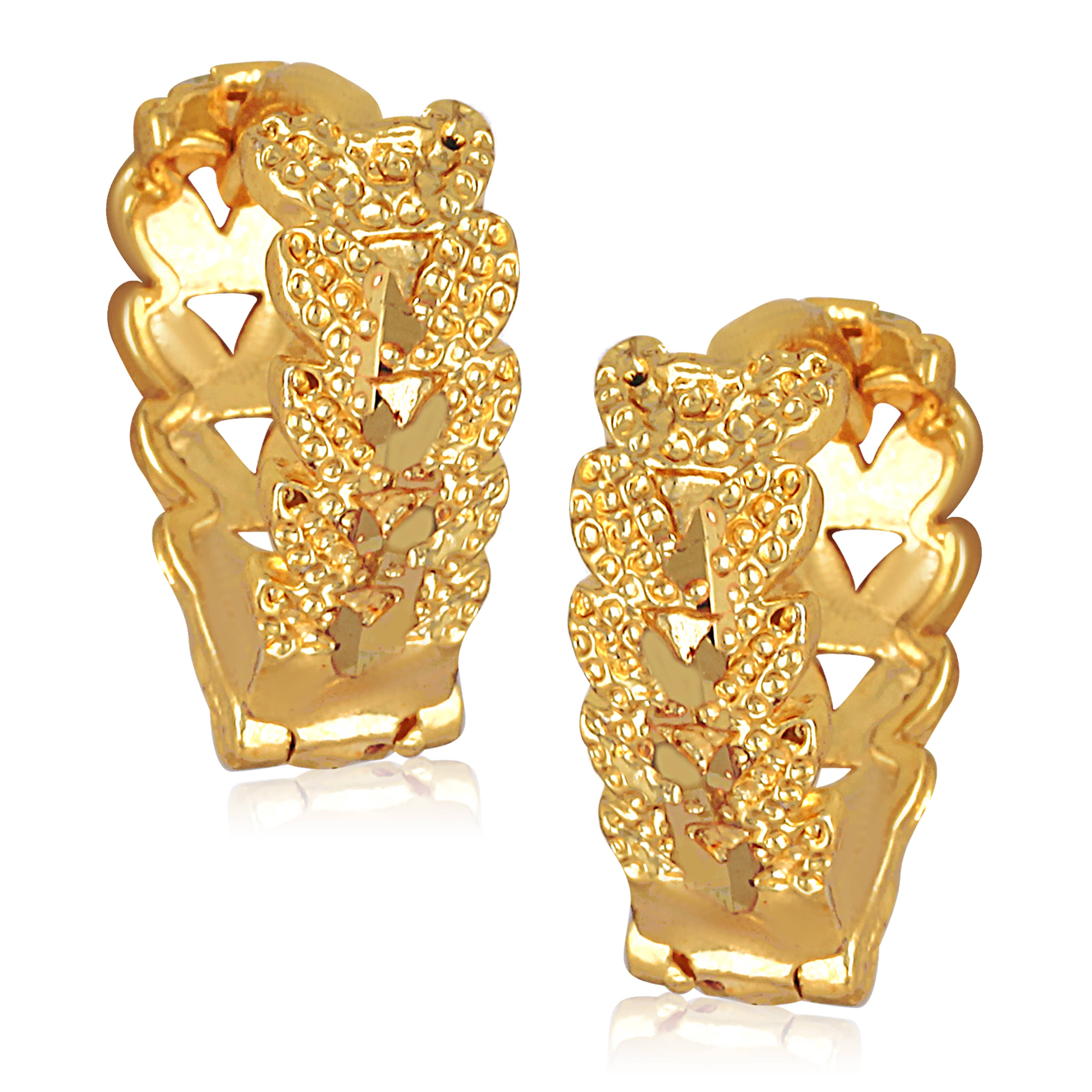 Vighnaharta Golden Huggies Earrings ( Pack of 1 ) - Earrings | Buy online on ZillyBuy
