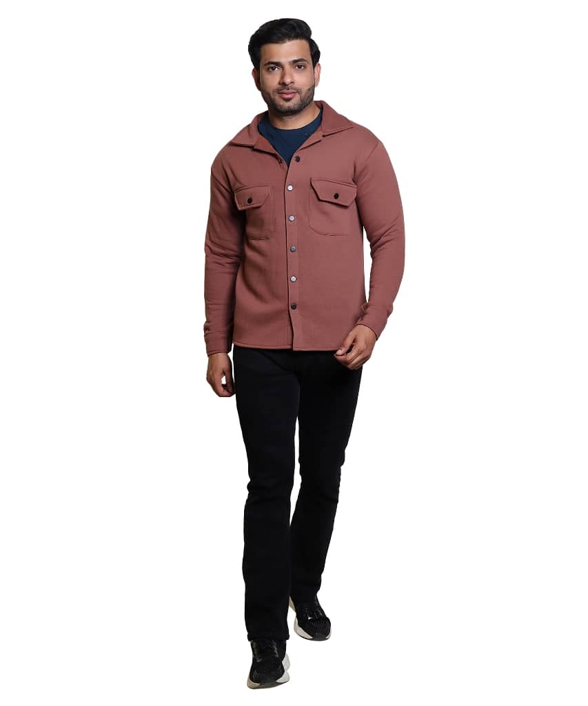 Whyme Fashion Fleece Men's Casual Jacket - Brown ( Pack of 1 ) - Jackets & Coats | Buy online on ZillyBuy
