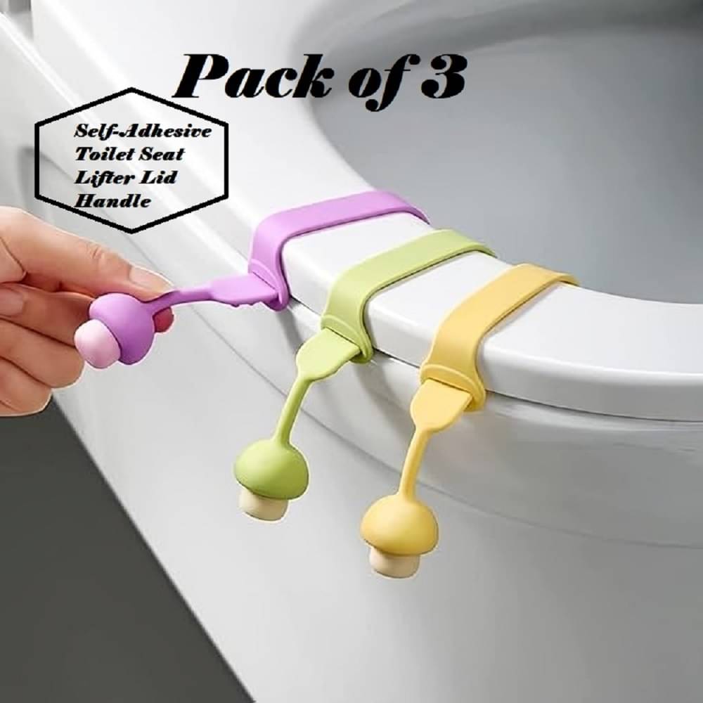     			Toilet Seat Handle Lifter Toilet Lid Lifter, Non-Dirty Hands Toilet Portable (Set of 3)