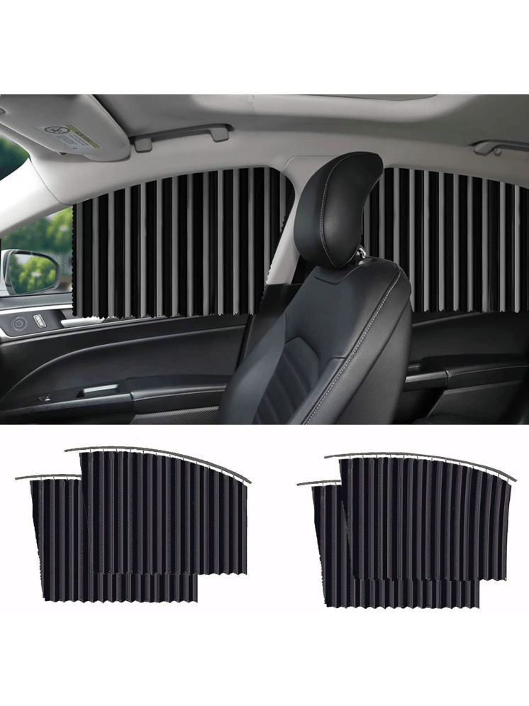     			sakimo Universal Fit Magnetic Car Side Window Privacy Sunshade, Car Sun Shade Side Window, Magnet Pleated Curtains for Car Window, Removable Car Window Curtains (Black).