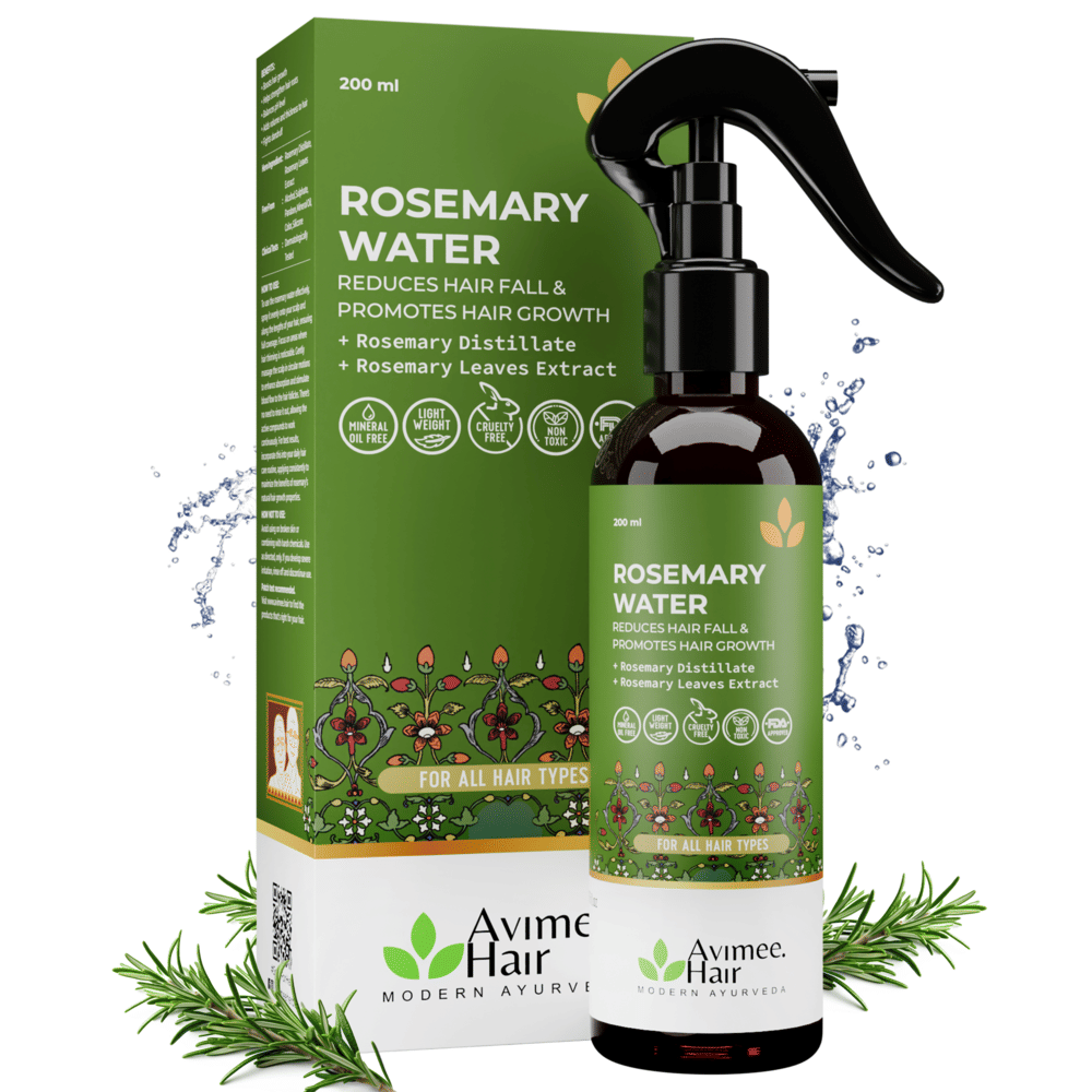 Avimee Herbal 100% Pure Rosemary Water Promotes Hair Growth, Reduces Fall, Adds Shine 200ml, (Pack of 1)