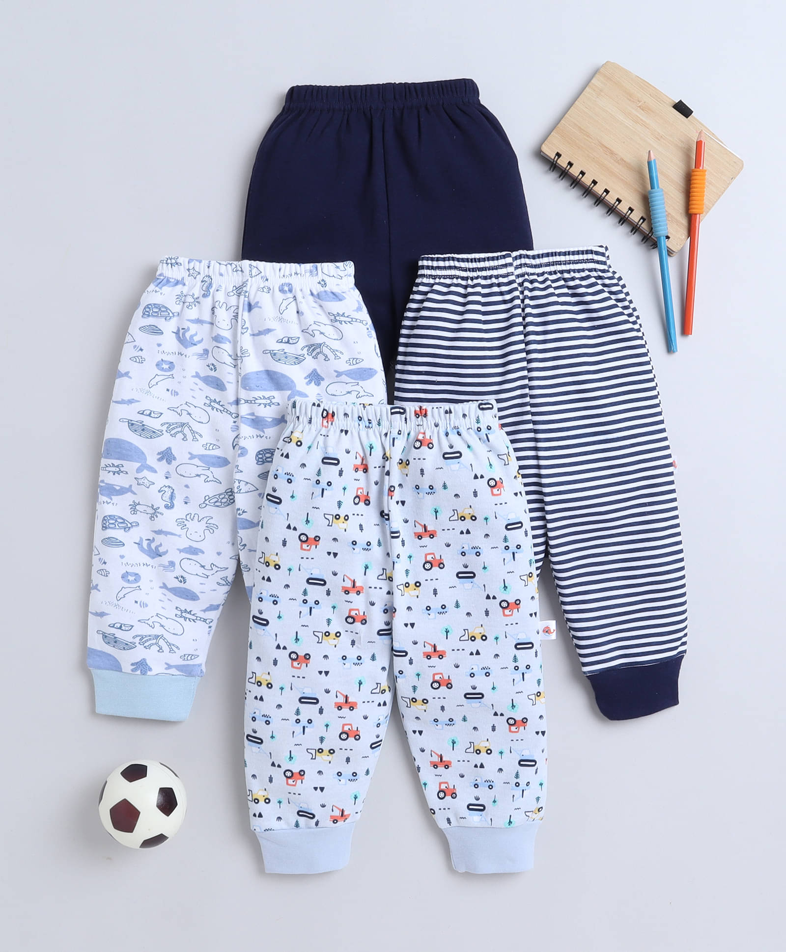     			BUMZEE Pack of 4 Baby Boys Cotton Pyjama ( Navy Blue )