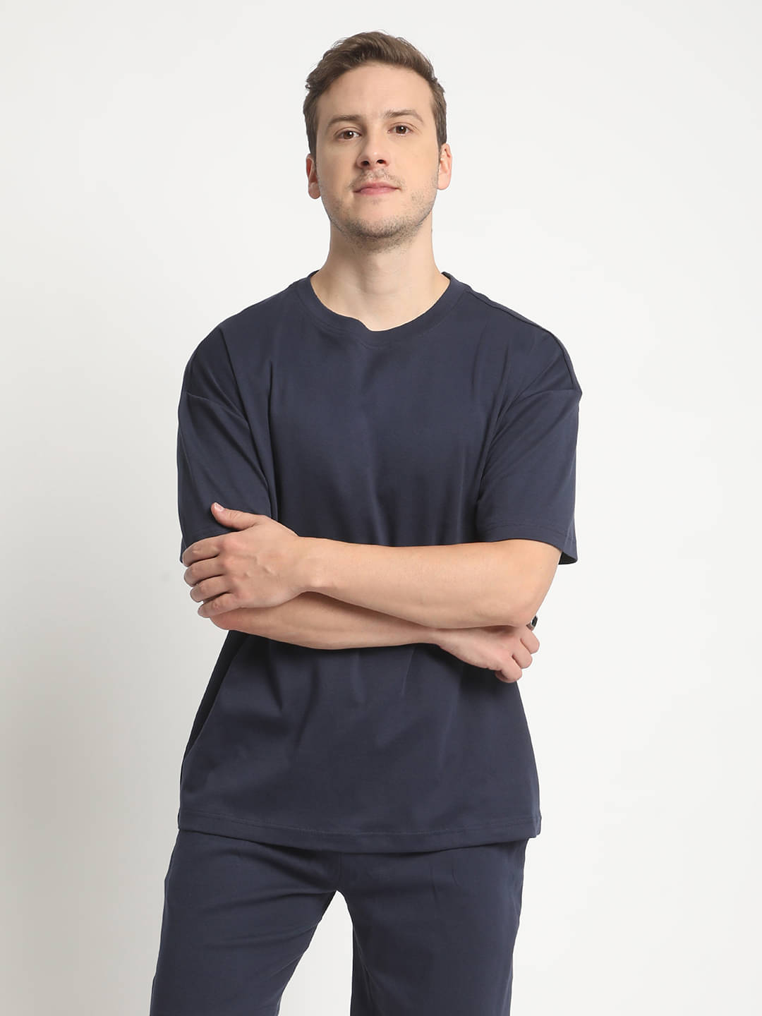     			Bene Kleed Men's T-shirt With Shorts Co-Ords Set ( Pack of 1 , Navy )