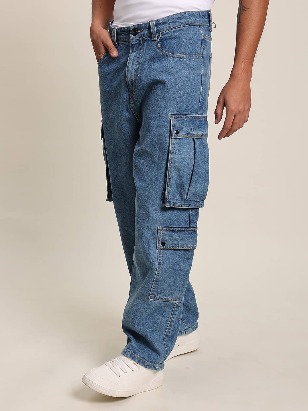 Bene Kleed Myntra Jeans Mens Bene Kleed Men Mid-Rise Baggy Fit