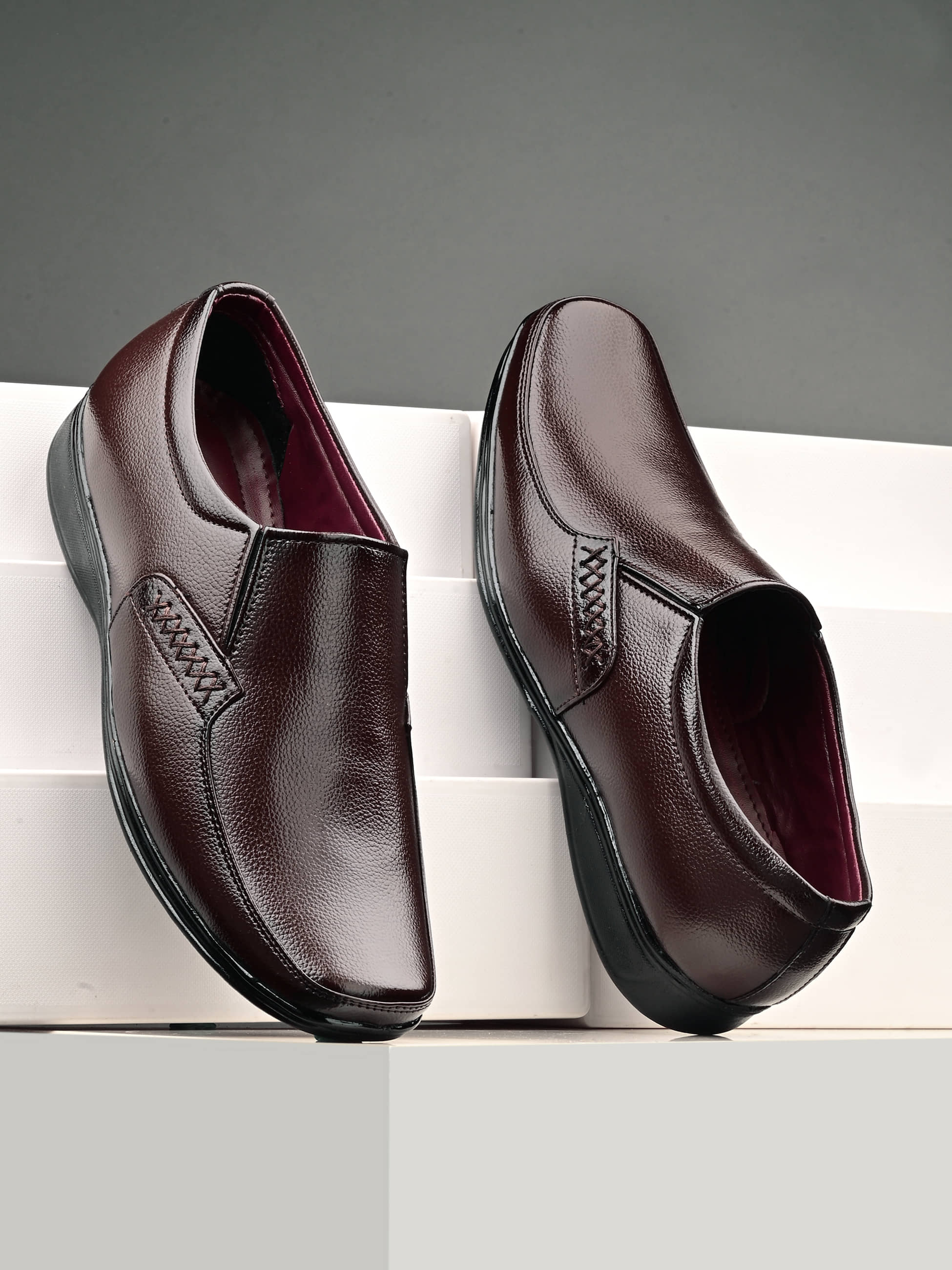 Bucik Brown Men's Slip On Formal Shoes - Formal Shoes | Buy online on ZillyBuy
