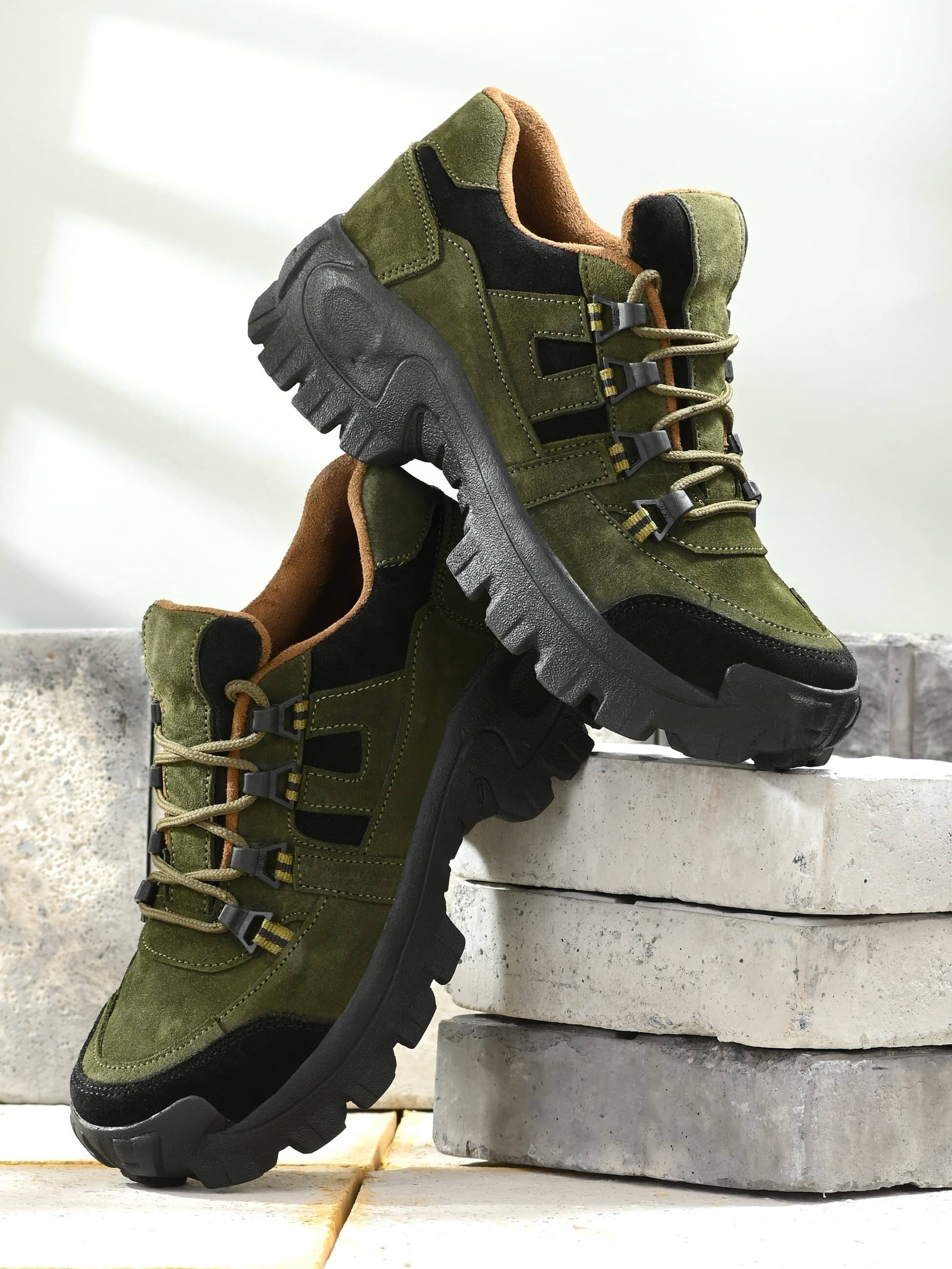 Bucik Men's Olive Men's Trekking Shoes - Casual Shoes | Buy online on ZillyBuy