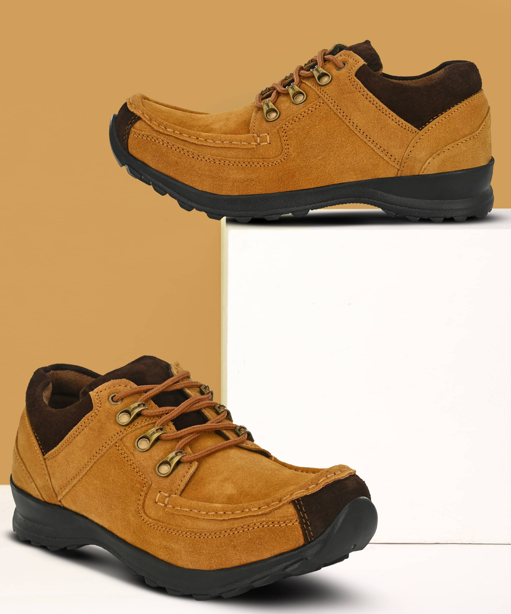     			Bucik Men's Tan Men's Trekking Shoes