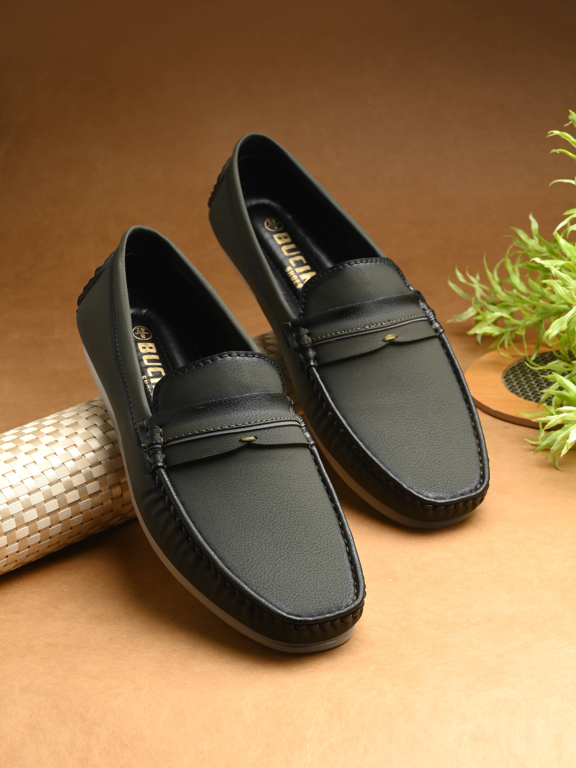     			Bucik Olive Men's Slip on