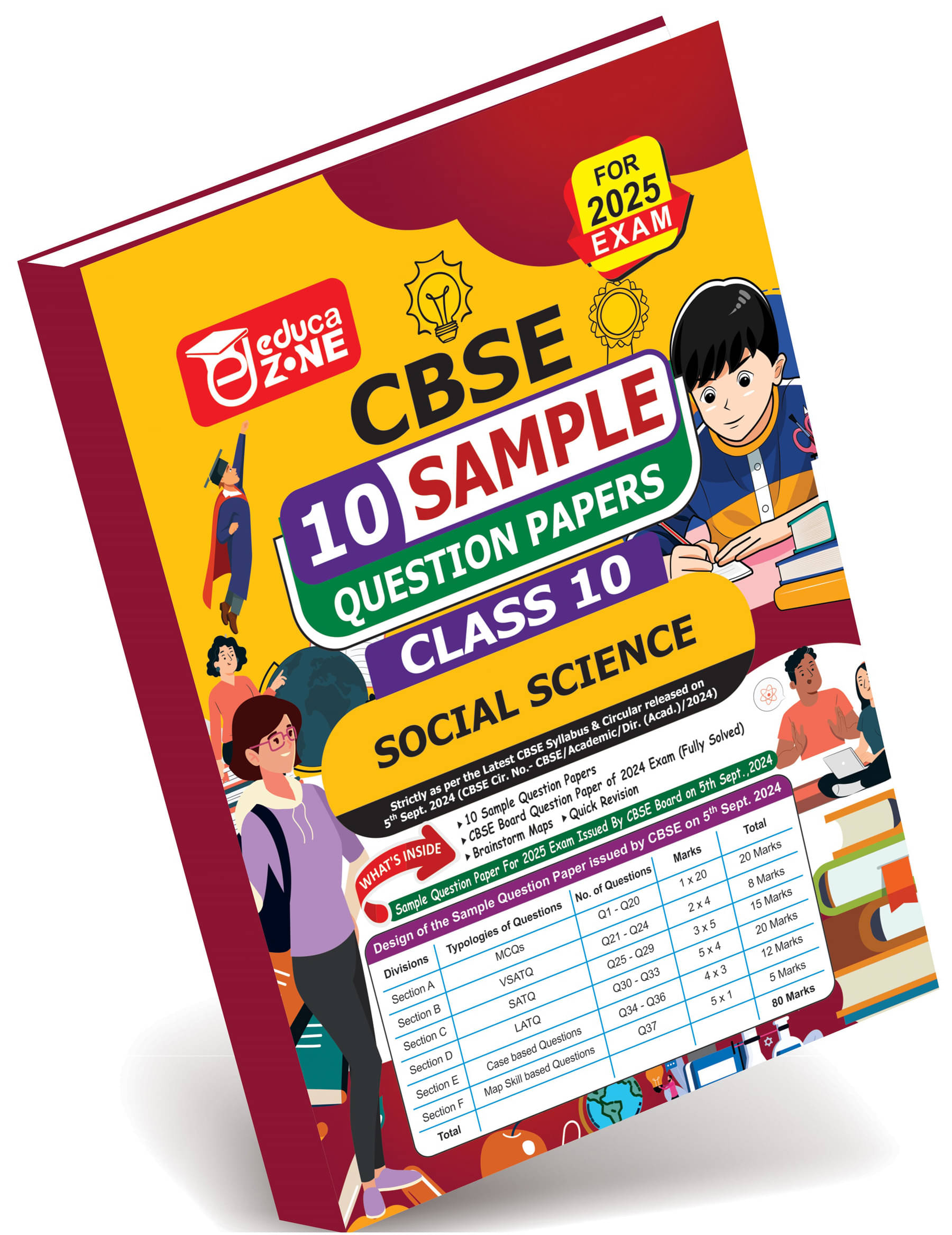     			CBSE 10 Sample Question Papers Class 10 Social Science Book