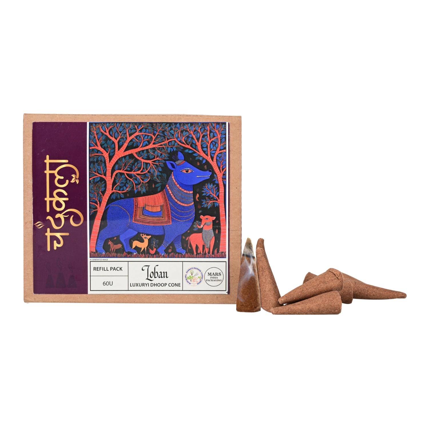 Chandrakala Incense Dhoop Cone Loban 60 Pieces ( Pack of 1 ) Chandrakala Incense Dhoop Cone Loban 60 Pieces ( Pack of 1 )