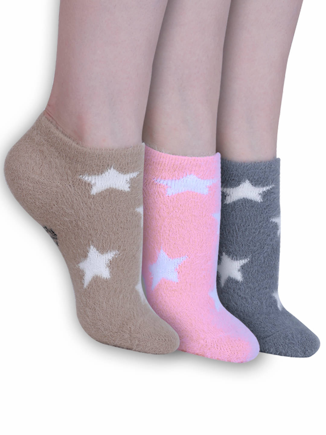 Dollar Pack of 3 Women's Woollen Ankle Length Socks ( Multicolor )     			Dollar Pack of 3 Women's Woollen Ankle Length Socks ( Multicolor )