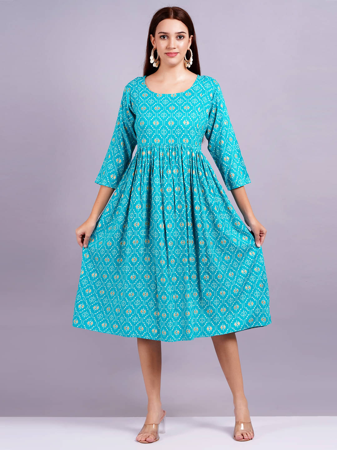 JAI SHIVAM TRADERS Blue Viscose Women's Maternity Dress ( Pack of 1 ) JAI SHIVAM TRADERS Blue Viscose Women's Maternity Dress ( Pack of 1 )