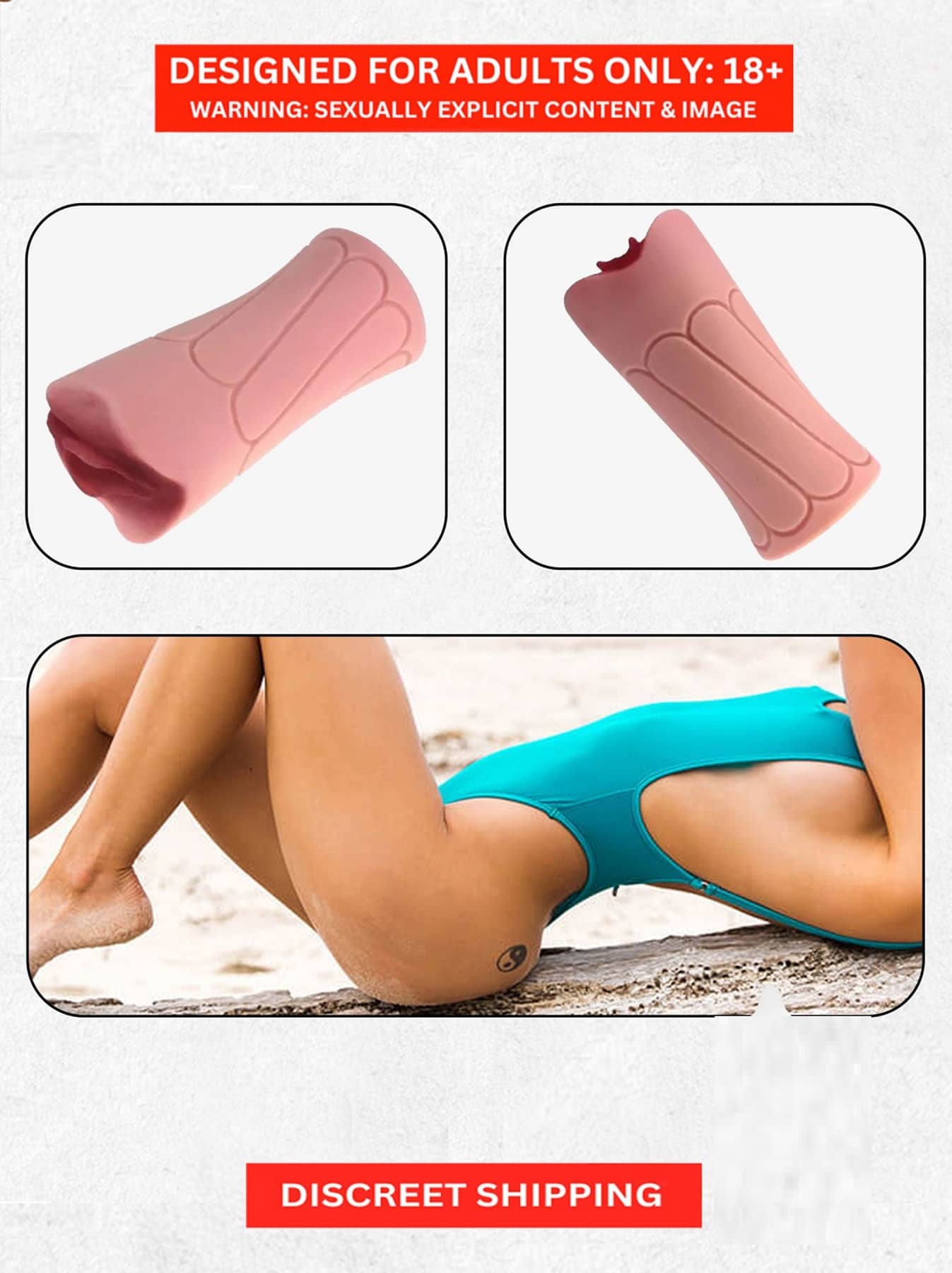 Kamahouse Naughty Toys Presents Masturbator Pocket Pussy Sex Toy "Vagina Pussy" (RANDOM DESIGN)