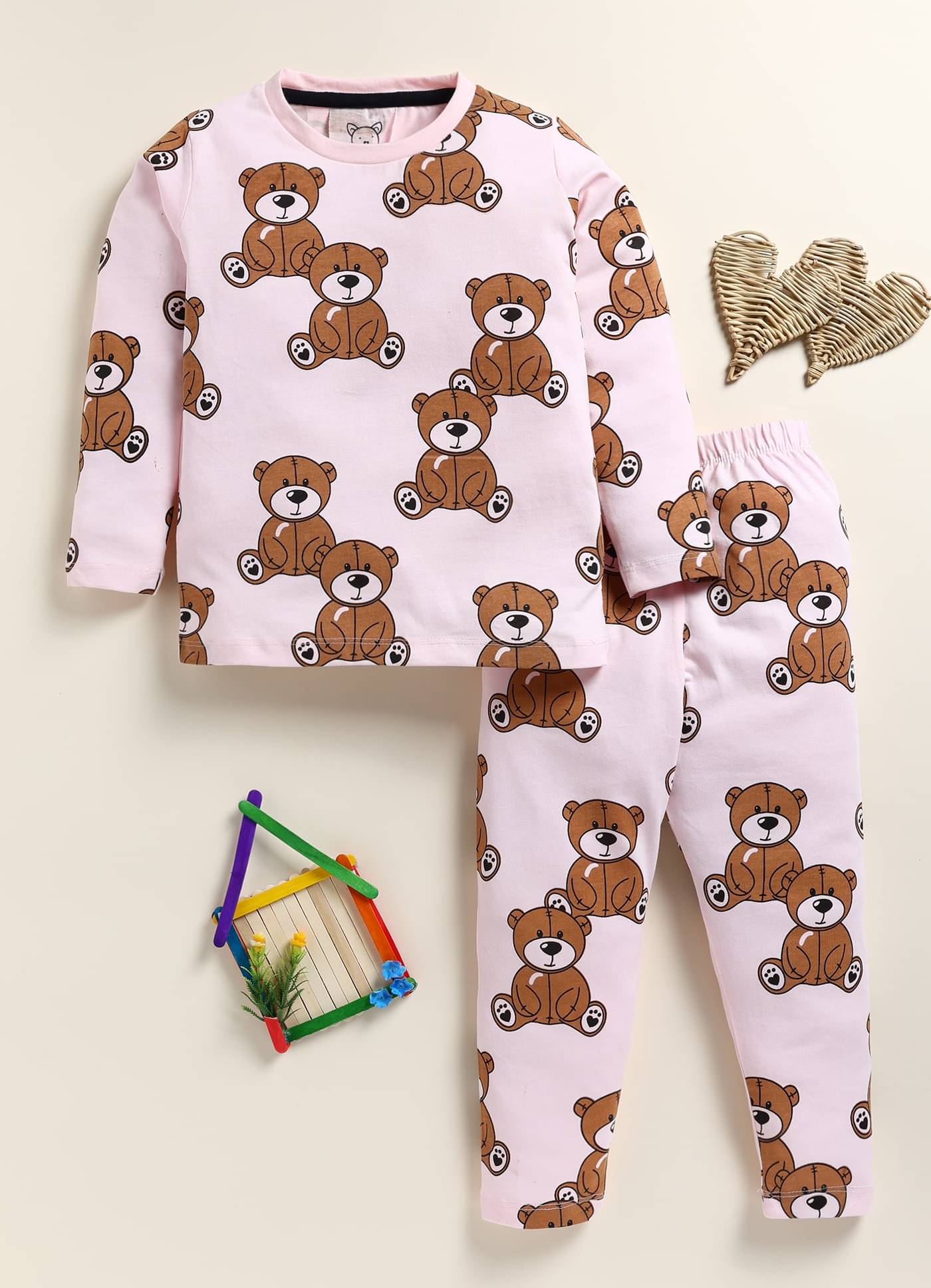 Lazy Shark Pack of 1 Boys Cotton Blend Nightsuit Set ( Pink ) Lazy Shark Pack of 1 Boys Cotton Blend Nightsuit Set ( Pink )