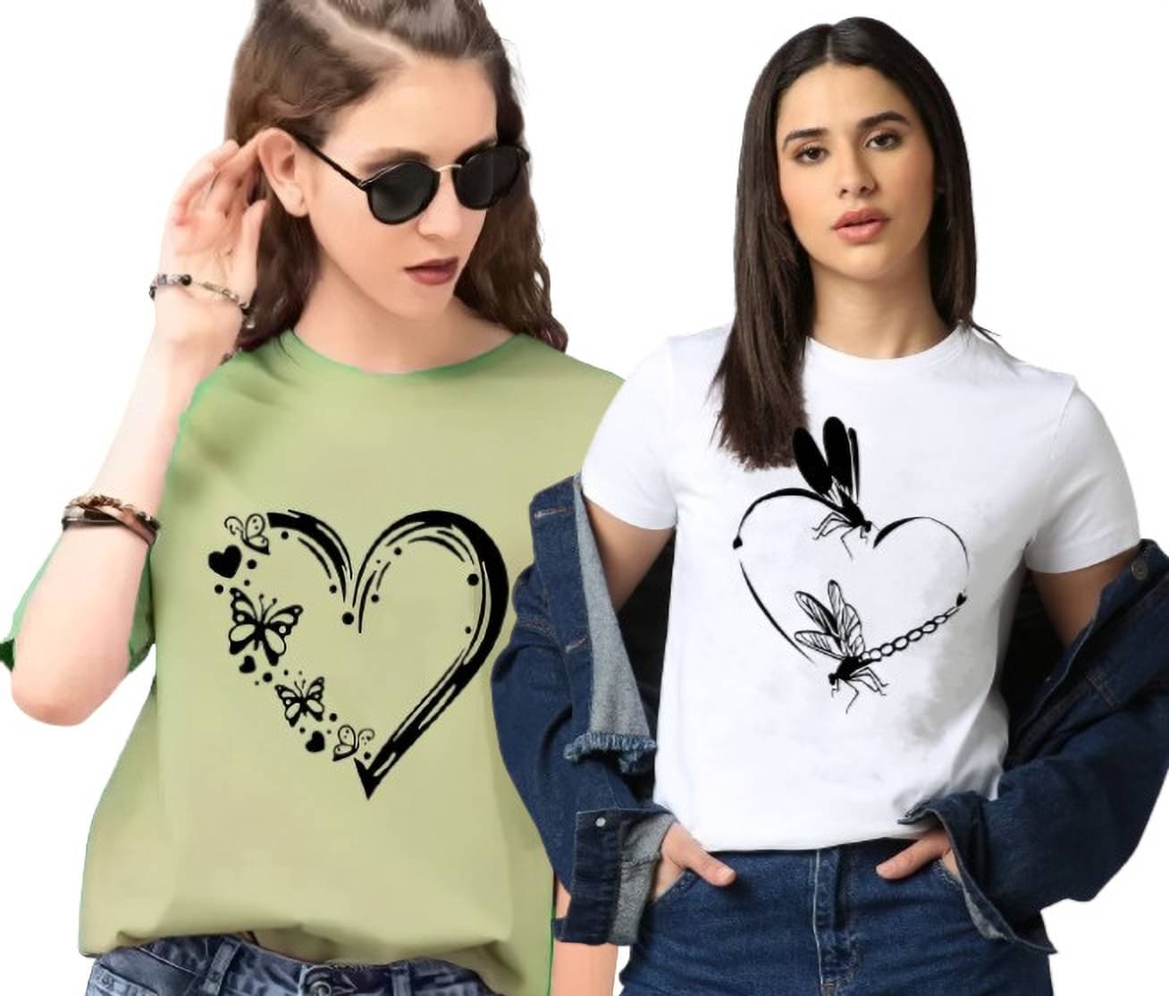 Lecowar Women Polyester Printed Regular Fit Round Neck T-Shirt ( Olive ) Lecowar Women Polyester Printed Regular Fit Round Neck T-Shirt ( Olive )