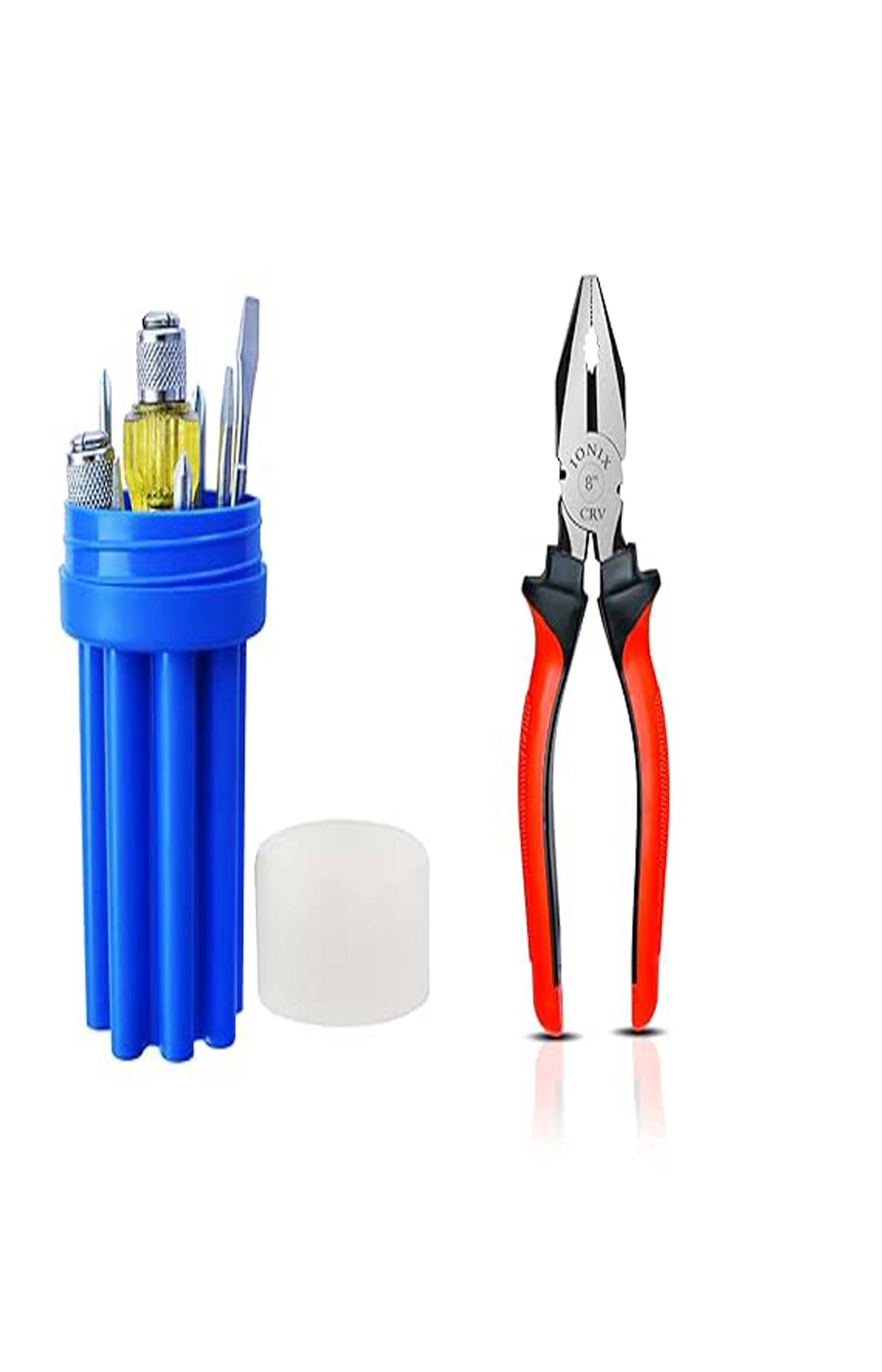     			MS AGROTECH Hand Tool Set, Tool Set for Home use, Tool kit for Home use, Essential Tool kit for Home, Tool Set for Home use (Screwdriver and Plier Set)
