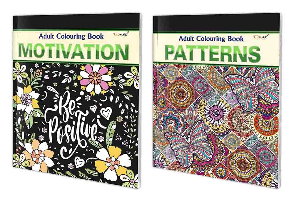     			Motivation and Patterns Adult Colouring Books : Coloring Book for Adults, Art Therapy Coloring, Creative Coloring art, Coloring Book for peace and relaxation| Combo of 2 Adult colouring books