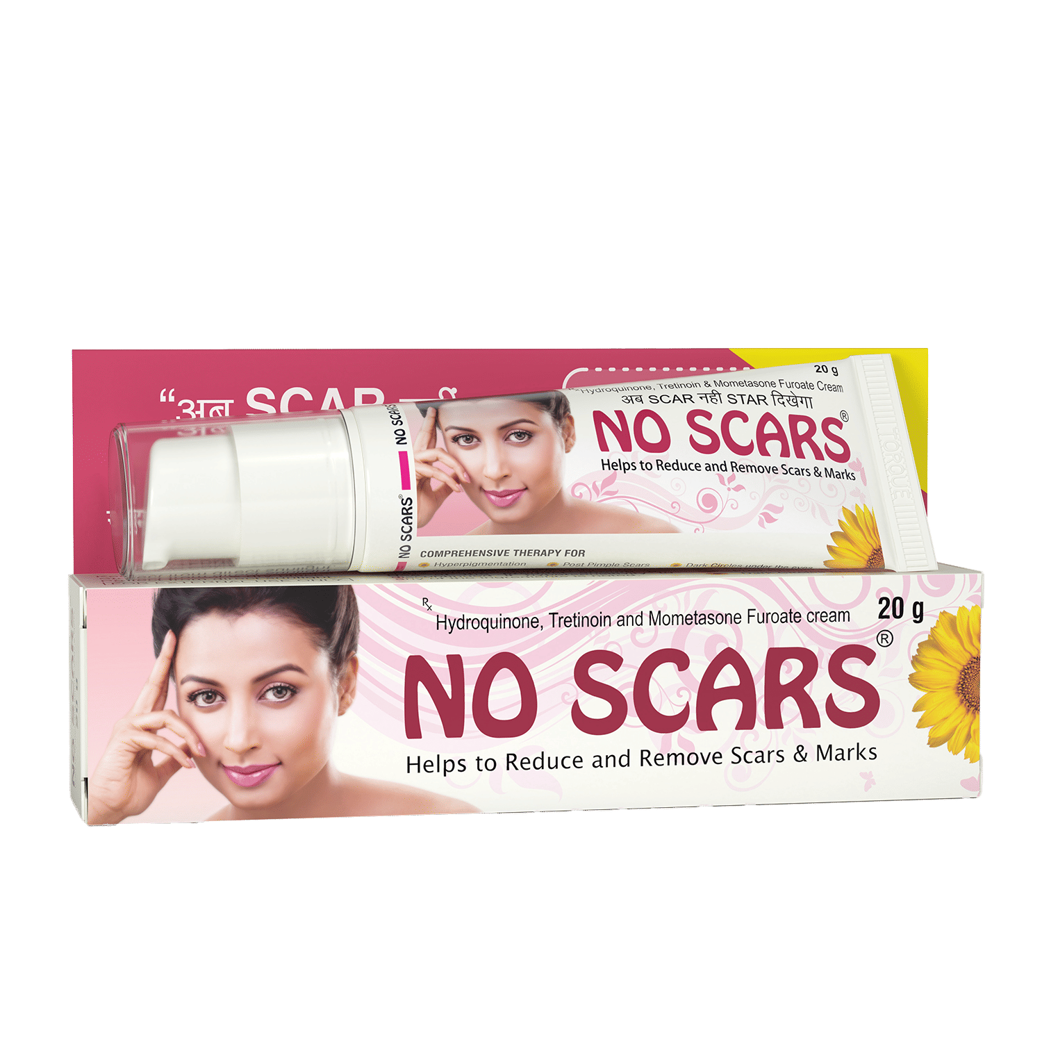 No Scars Face Cream, Removes and Reduce Marks & Scars, 20gm
