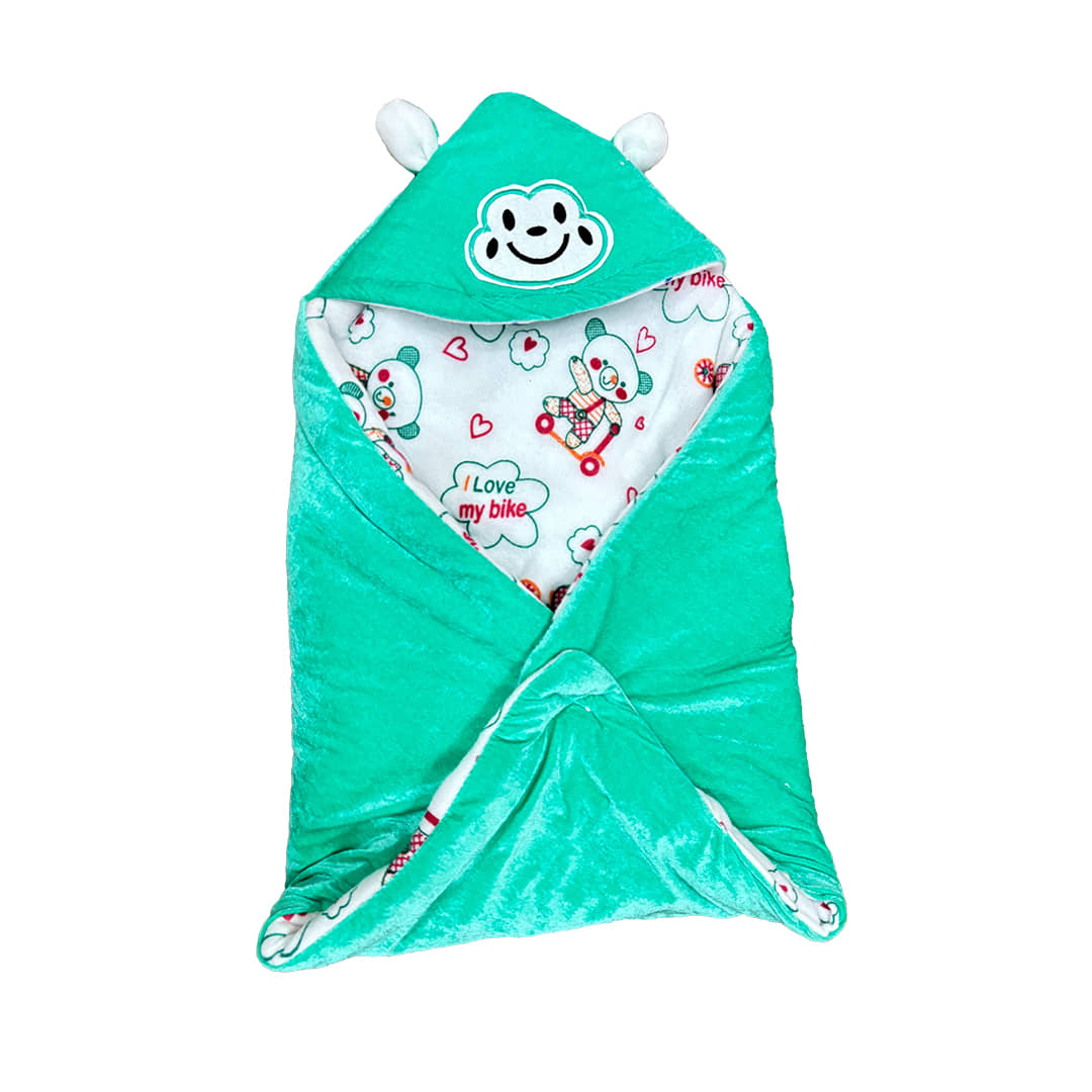 OLENE Polar Fleece Plain Single Size Kids Blankets - Sea Green ( Pack of 1 )