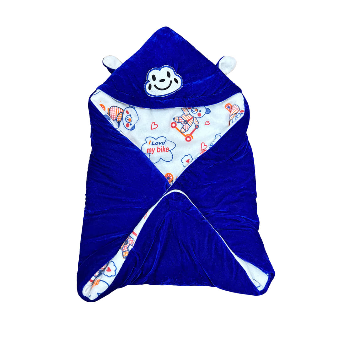OLENE Polar Fleece Plain Single Size Kids Blankets - Blue ( Pack of 1 )