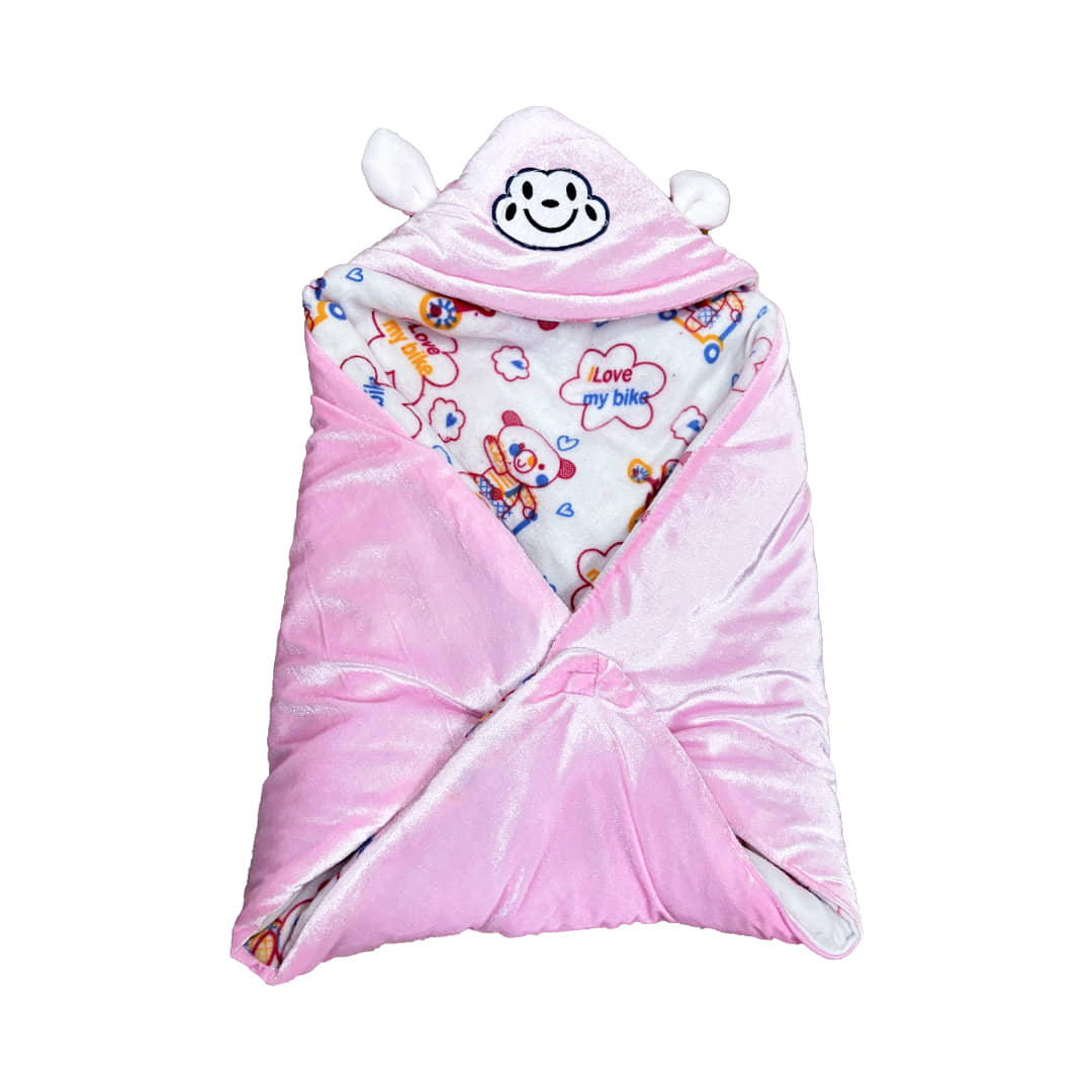 OLENE Polar Fleece Plain Single Size Kids Blankets - Pink ( Pack of 1 )