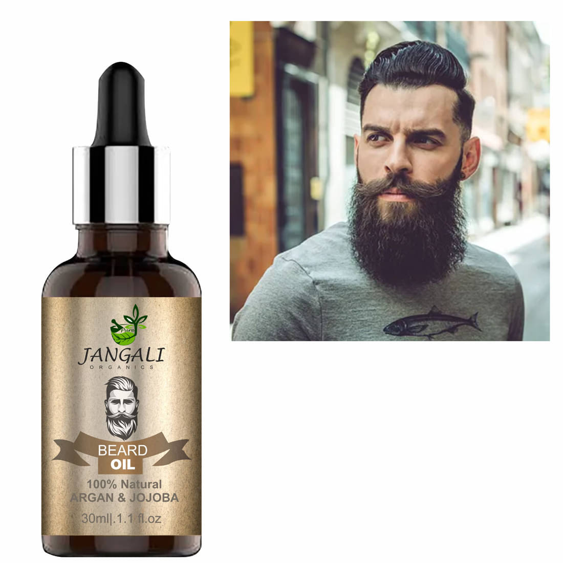 Pure Jangali Organics Beard Oil 30 ml     			Pure Jangali Organics Beard Oil 30 ml