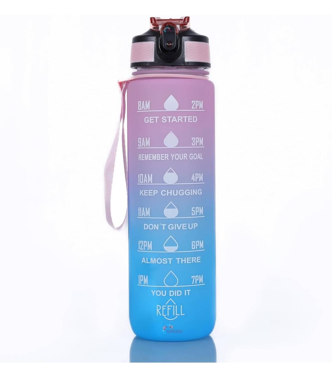 QitmirMKT MOTIVATIONAL BOTTLE Multicolour Plastic Water Bottle 1000 mL ( Set of 1 ) QitmirMKT MOTIVATIONAL BOTTLE Multicolour Plastic Water Bottle 1000 mL ( Set of 1 )