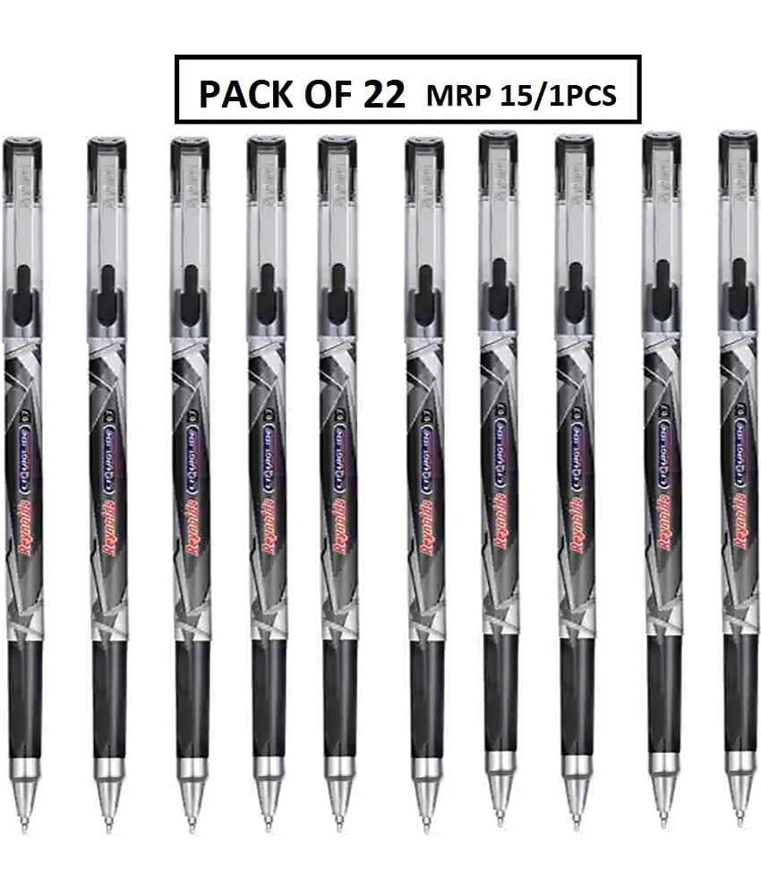 Reynolds Liquiglide Ball Pen 1 Pcs Black (Pack of 22) - Stationery | Buy online on ZillyBuy