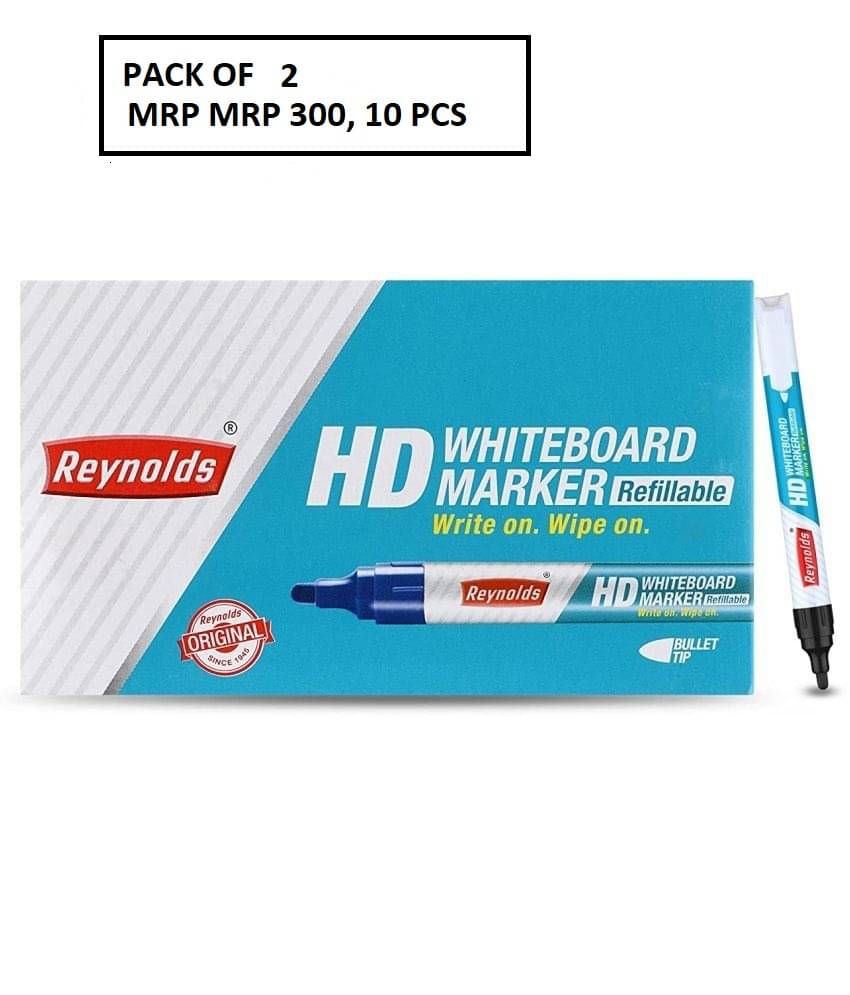     			Reynolds Whiteboard Marker Black 10 Pcs (Pack of 2)