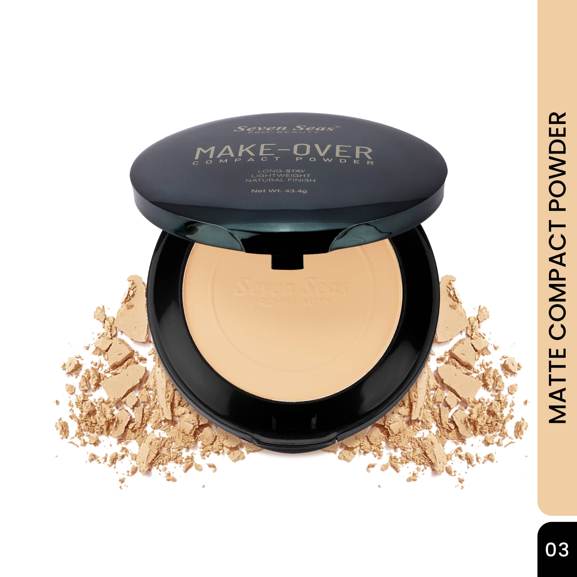     			Seven Seas Make Over Compact Pressed Powder Tan 43 g