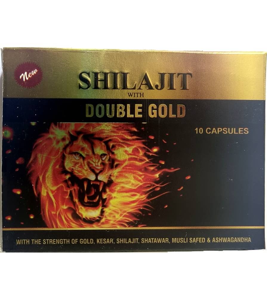     			Shilajit With Double Gold Ayurvedic Caps - 1x10 no.s (Pack Of 2)