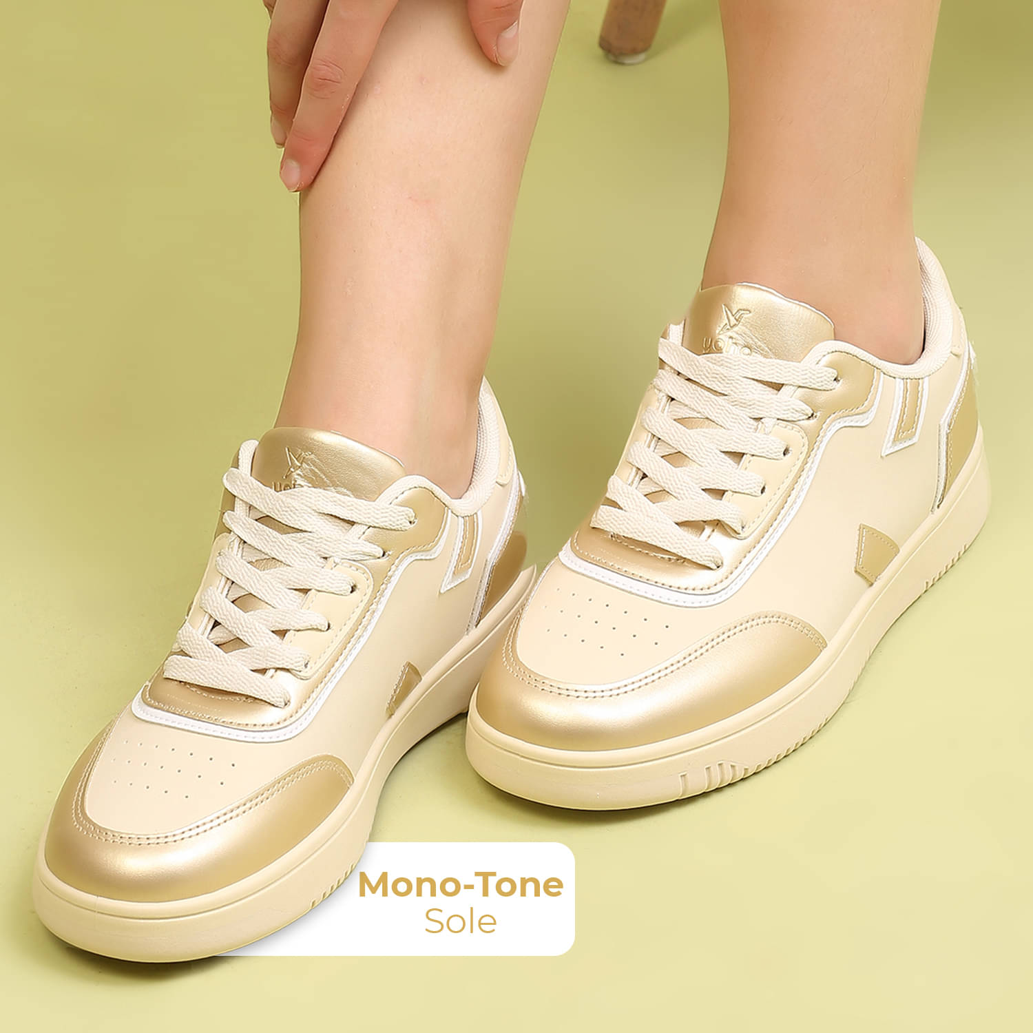     			Yoho Beige Women's Sneakers