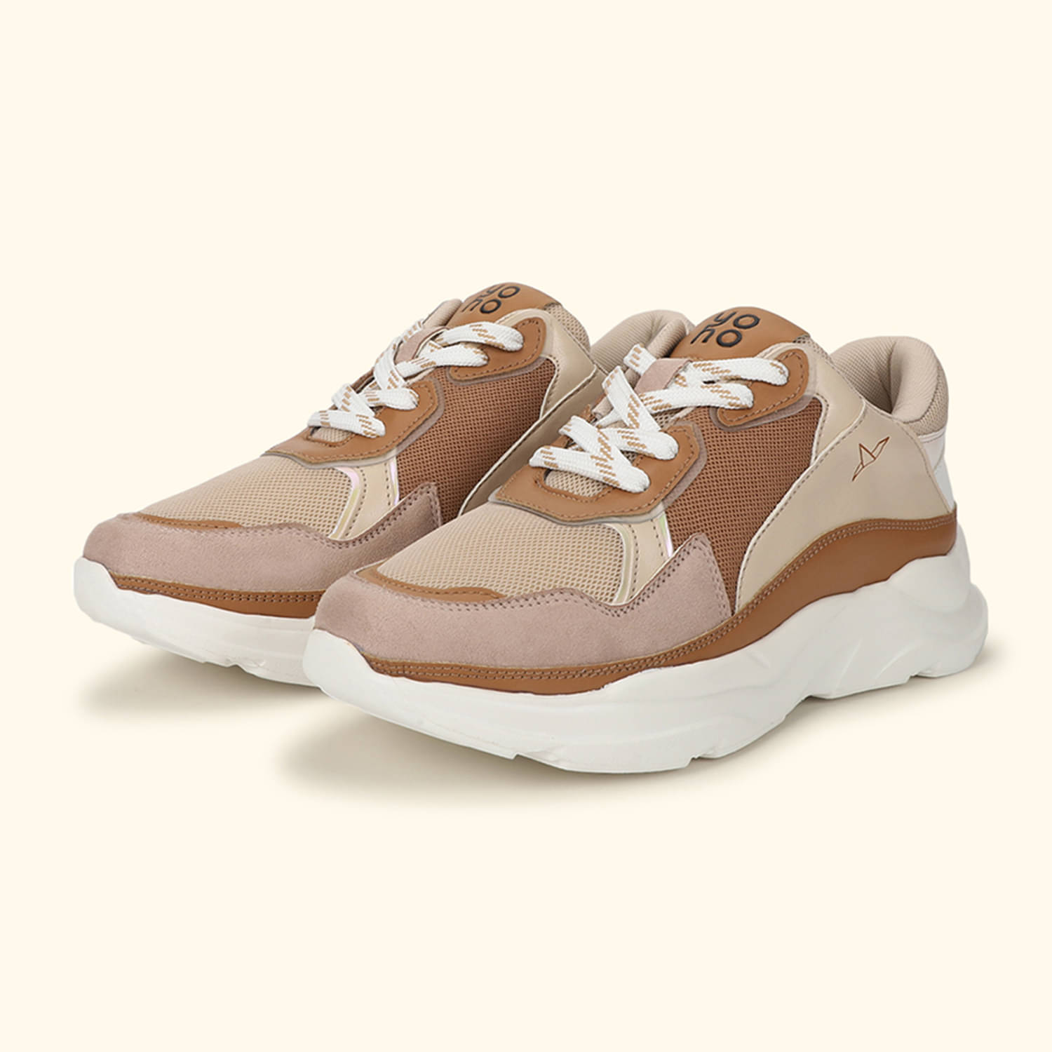     			Yoho Beige Women's Sneakers