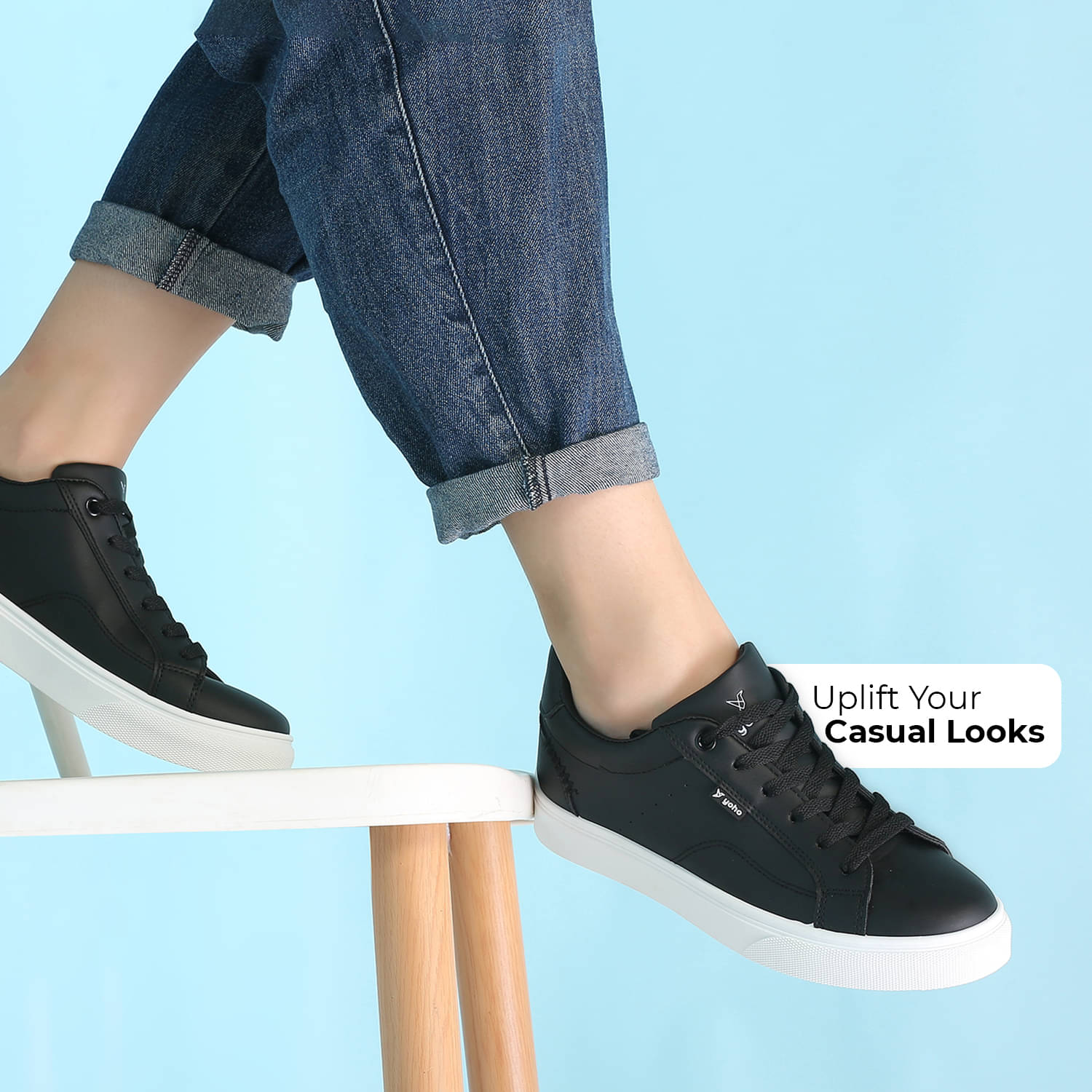     			Yoho Black Women's Sneakers